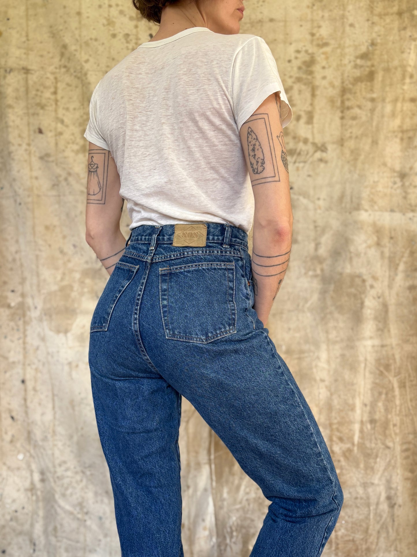 Vintage 90s SOS Standing Ovation Streetwear Tapered Jeans