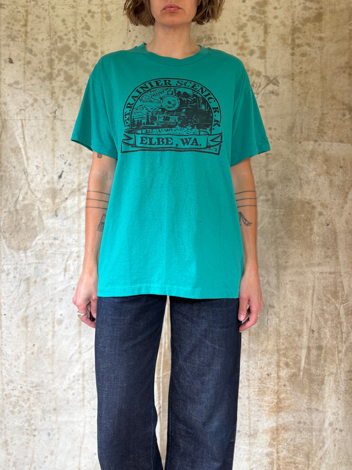 Vintage 90s Mt. Rainier Scenic Railroad Elbe Washington Tee