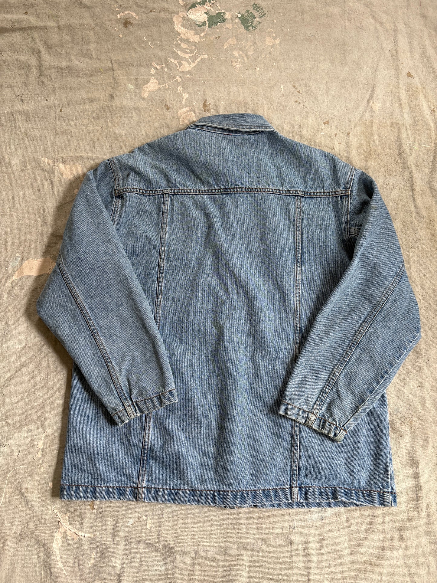 Vintage 90s Bill Blass Denim Chore Coat