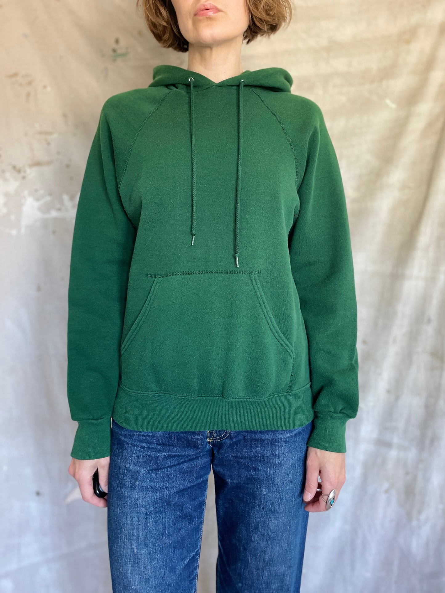 80s Blank Evergreen Hoodie Sweatshirt