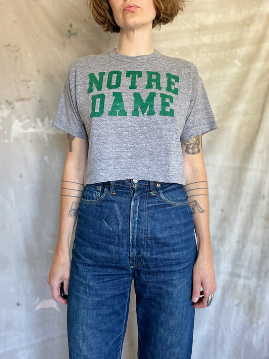 70s Notre Dame Cropped Tee