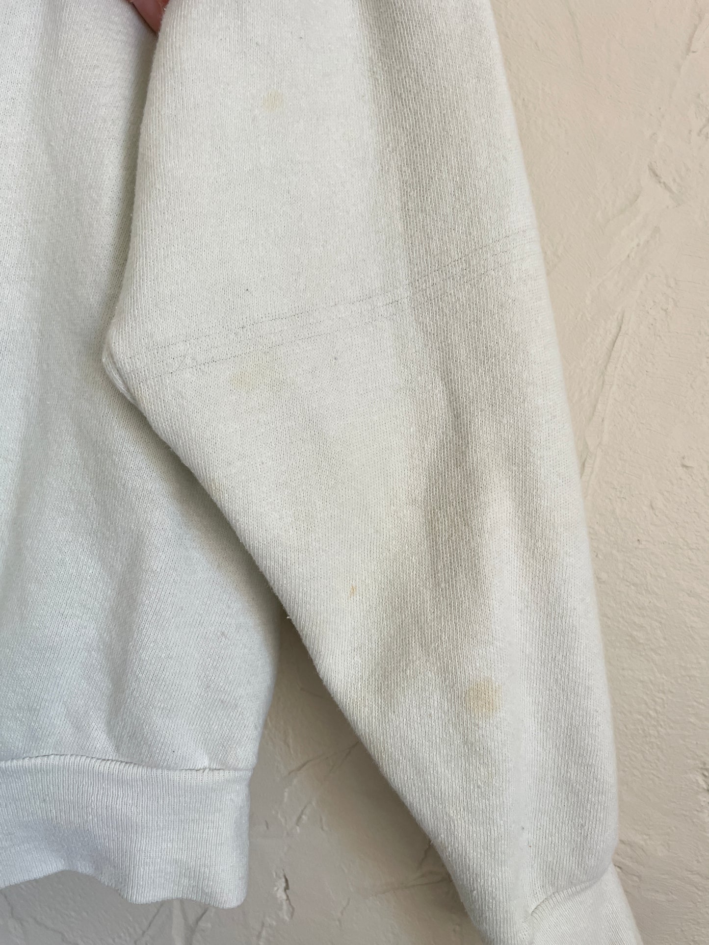 70s Blank White Sweatshirt