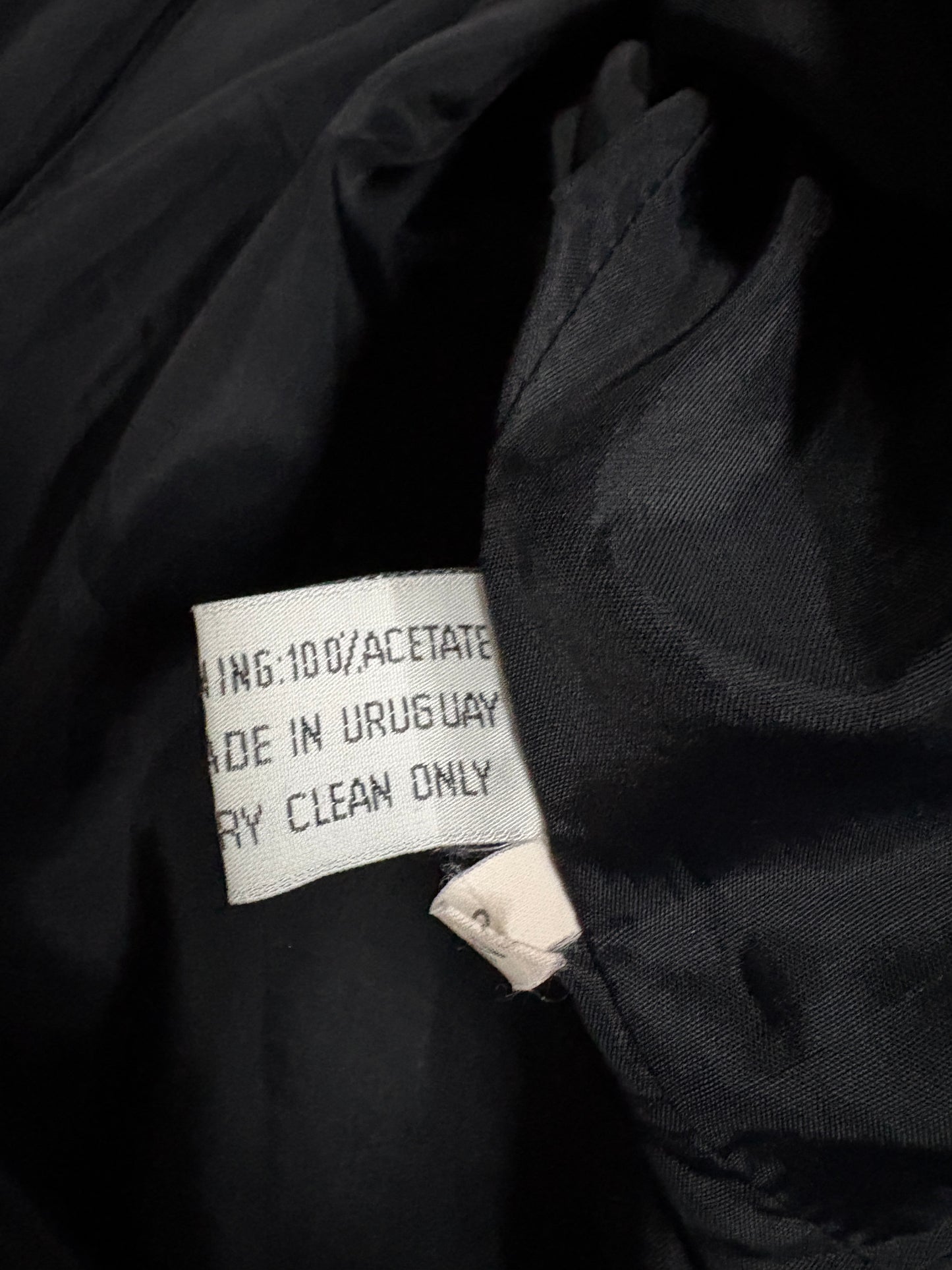 90s Black Wool Peacoat