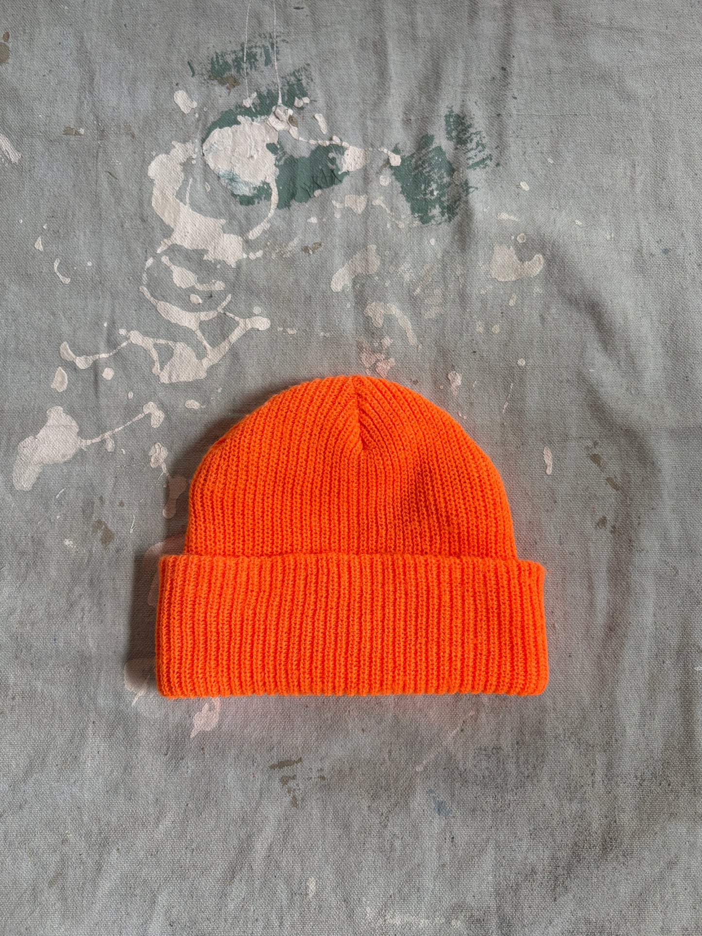 Vintage Safety Orange Watch Cap