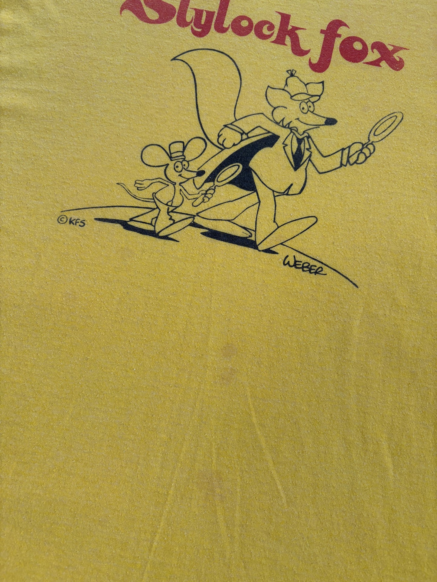 Vintage 80s Slylock Fox Cartoon Comic Tee
