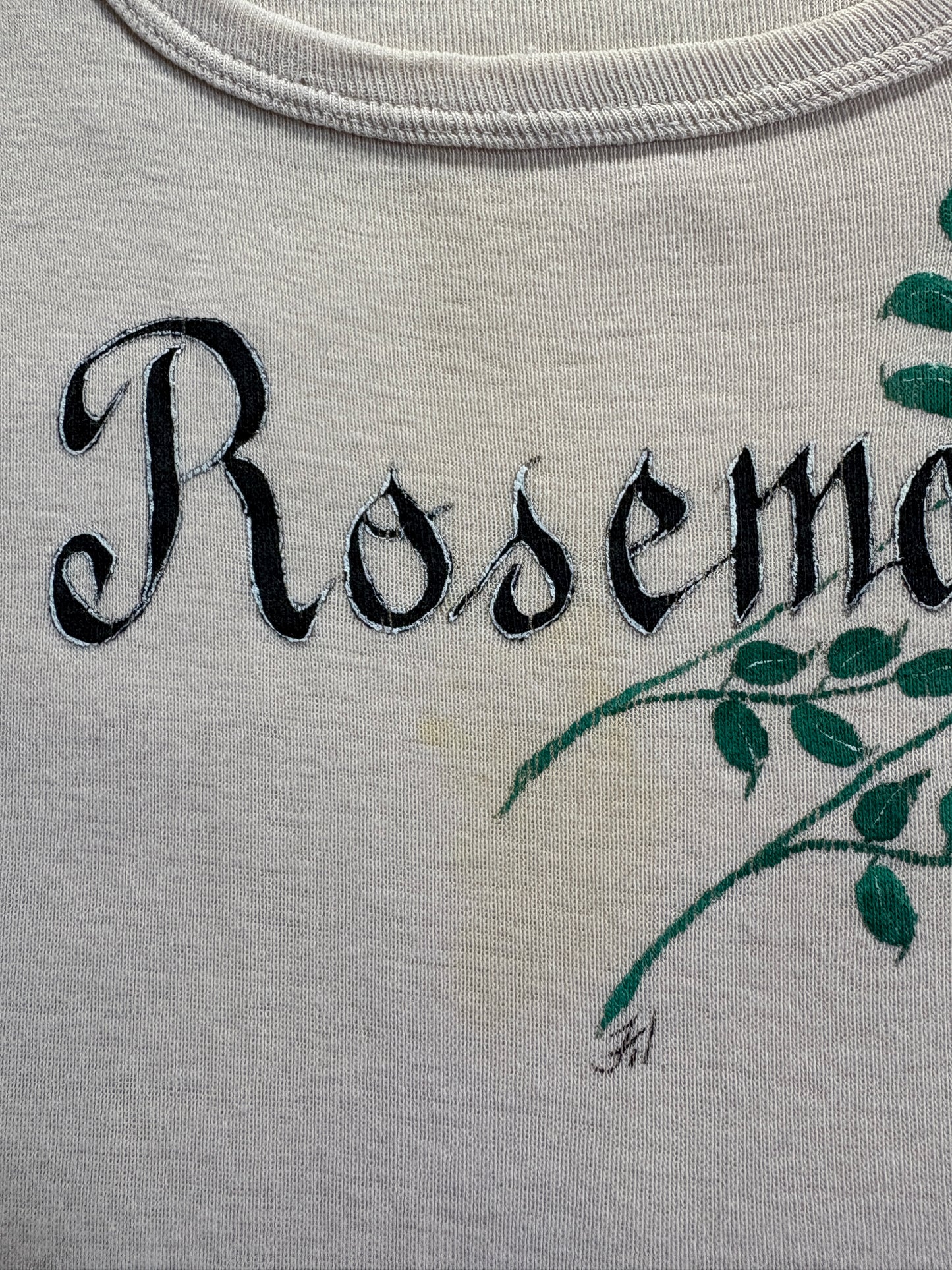 Vintage 70s Rosemary Hand Painted French Cut Tee