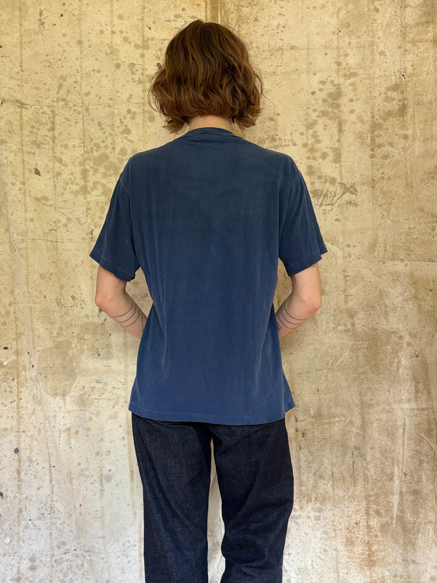 70s Blank Navy Blue Towncraft Pocket Tee