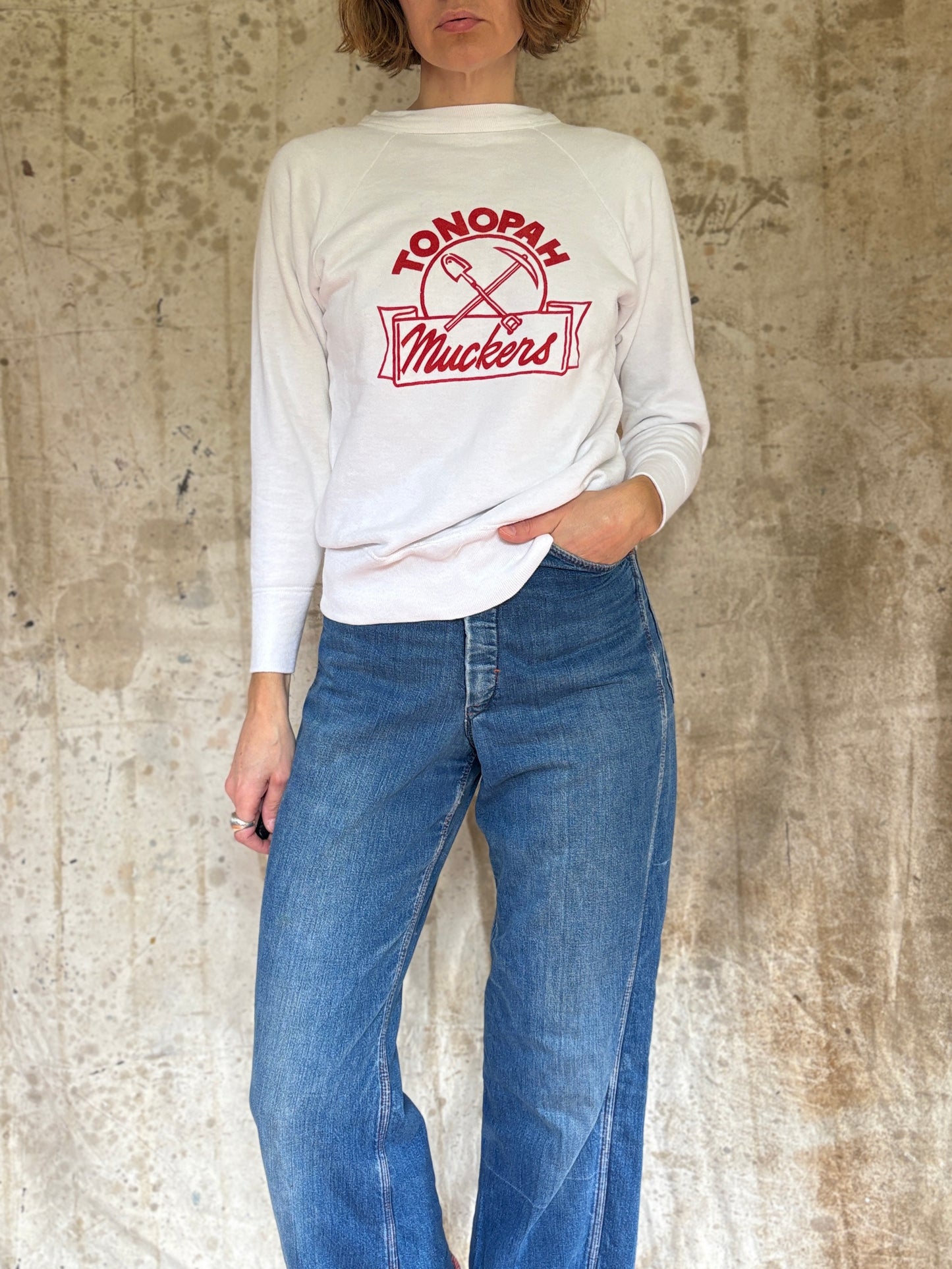 50s Hanes Wind Shield Tonopah Muckers Sweatshirt