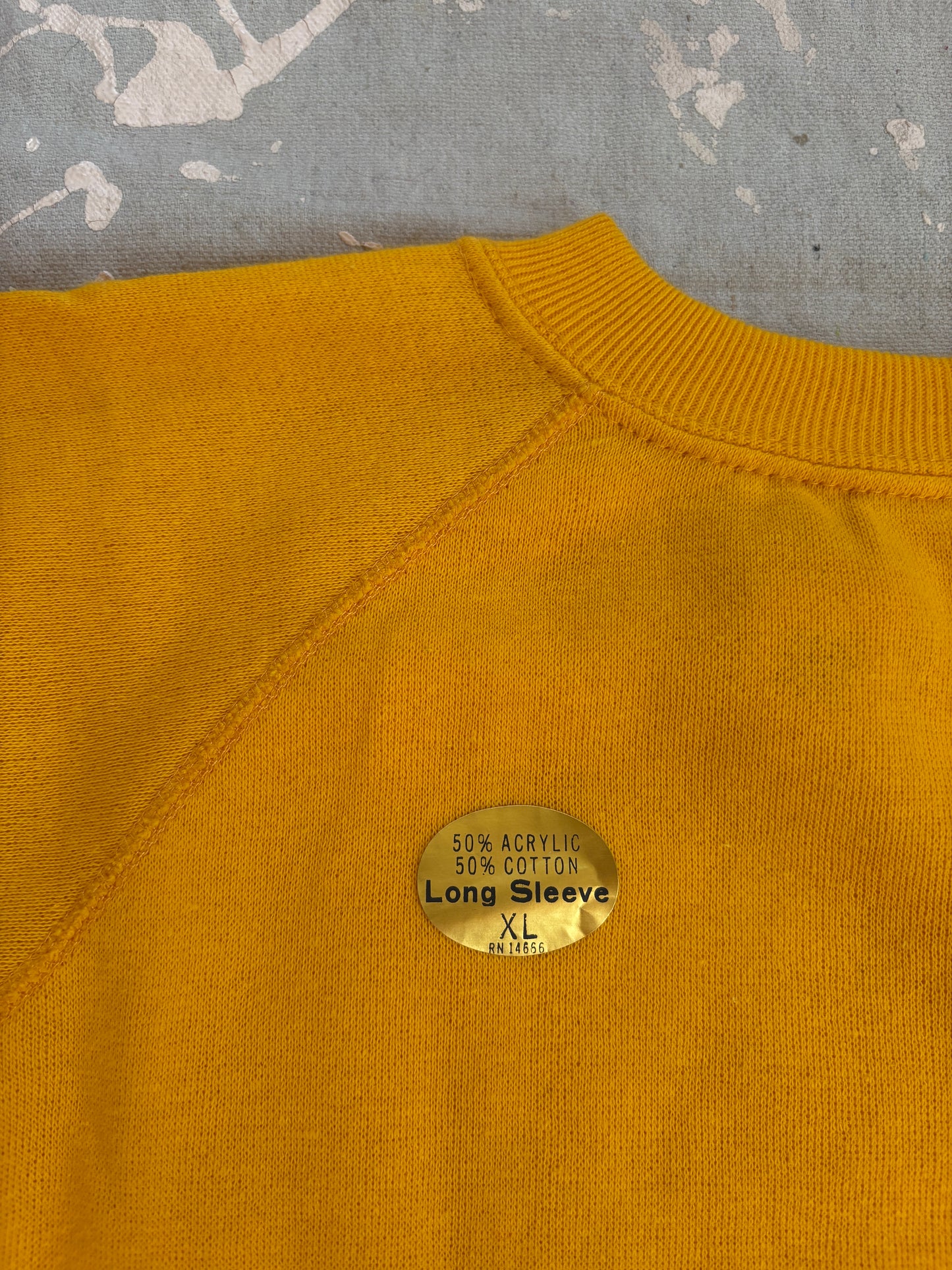Vintage 80s Deadstock Blank Gold Sweatshirt