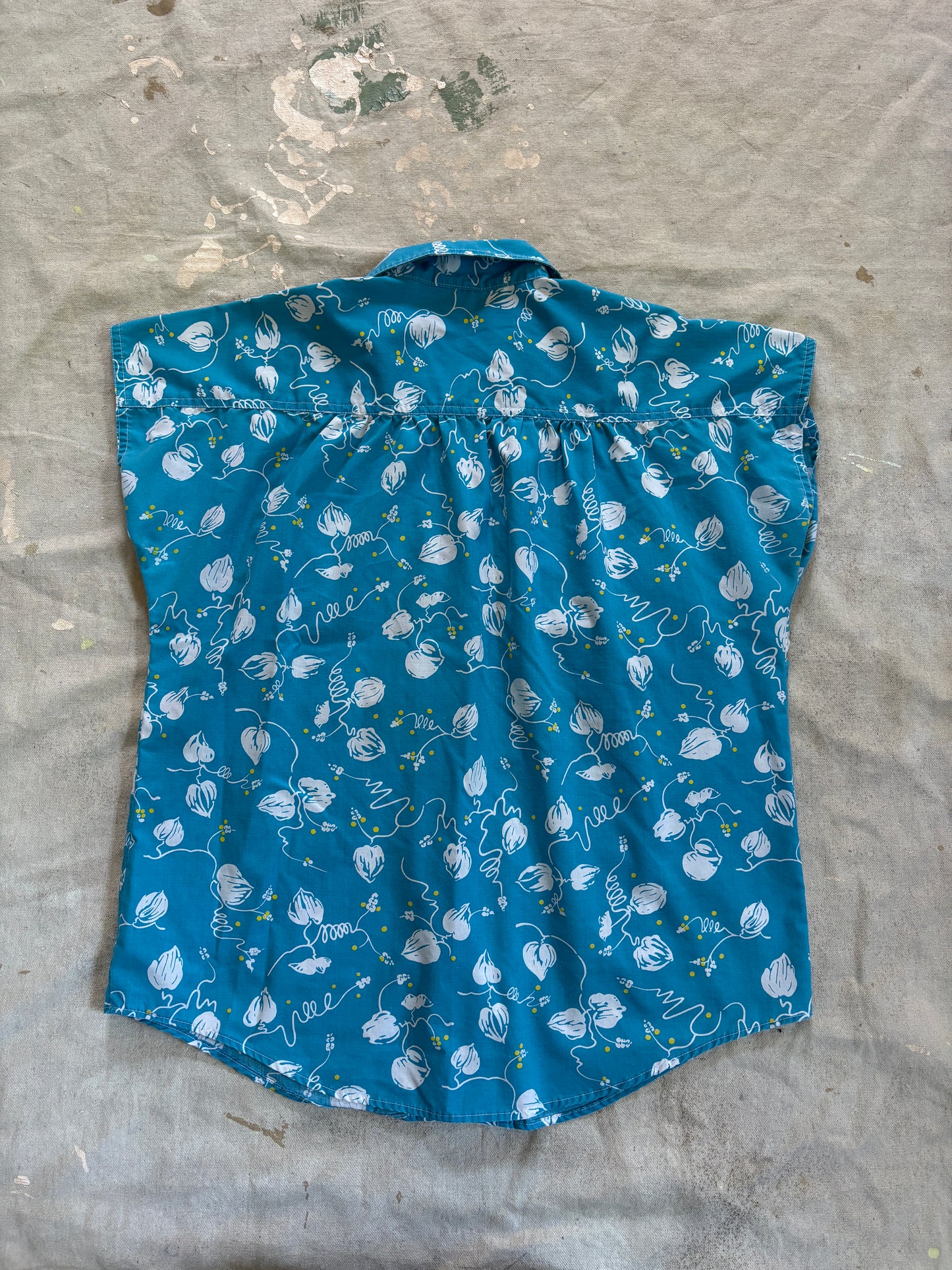 Vintage 90s Floral Hearts Blouse