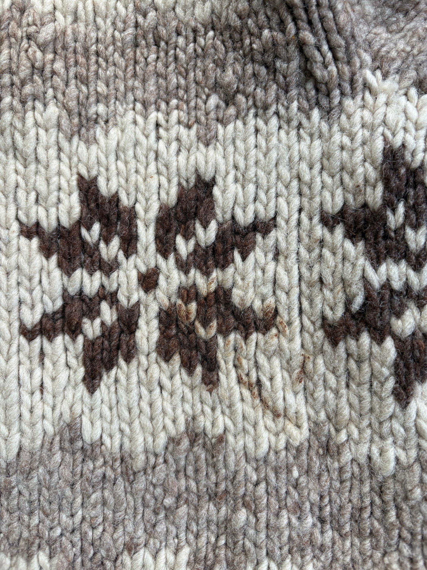 50s Snowflake Cowichan Style Sweater