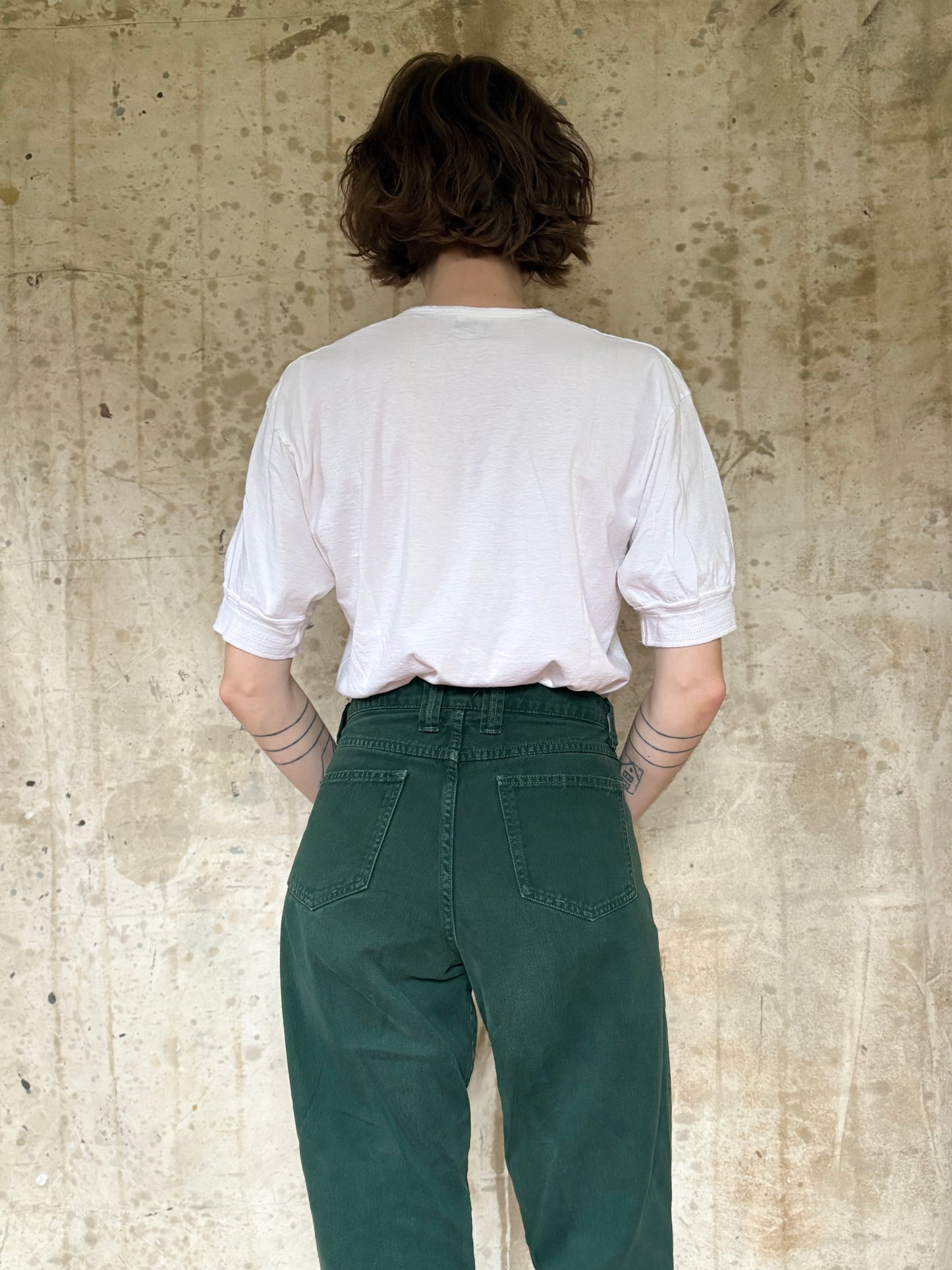 80s Blank White Henley Tee