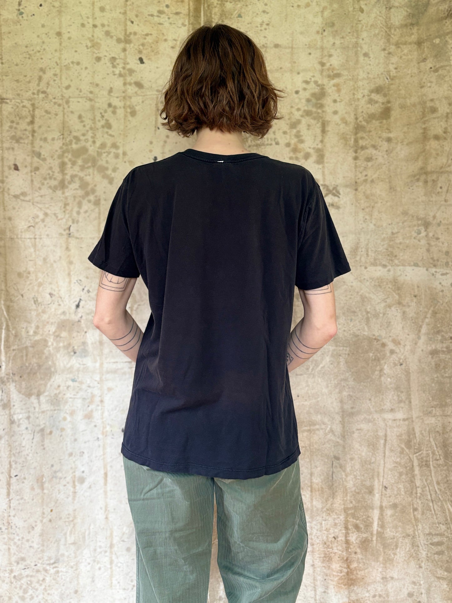 Vintage 90s Blank Black Tee