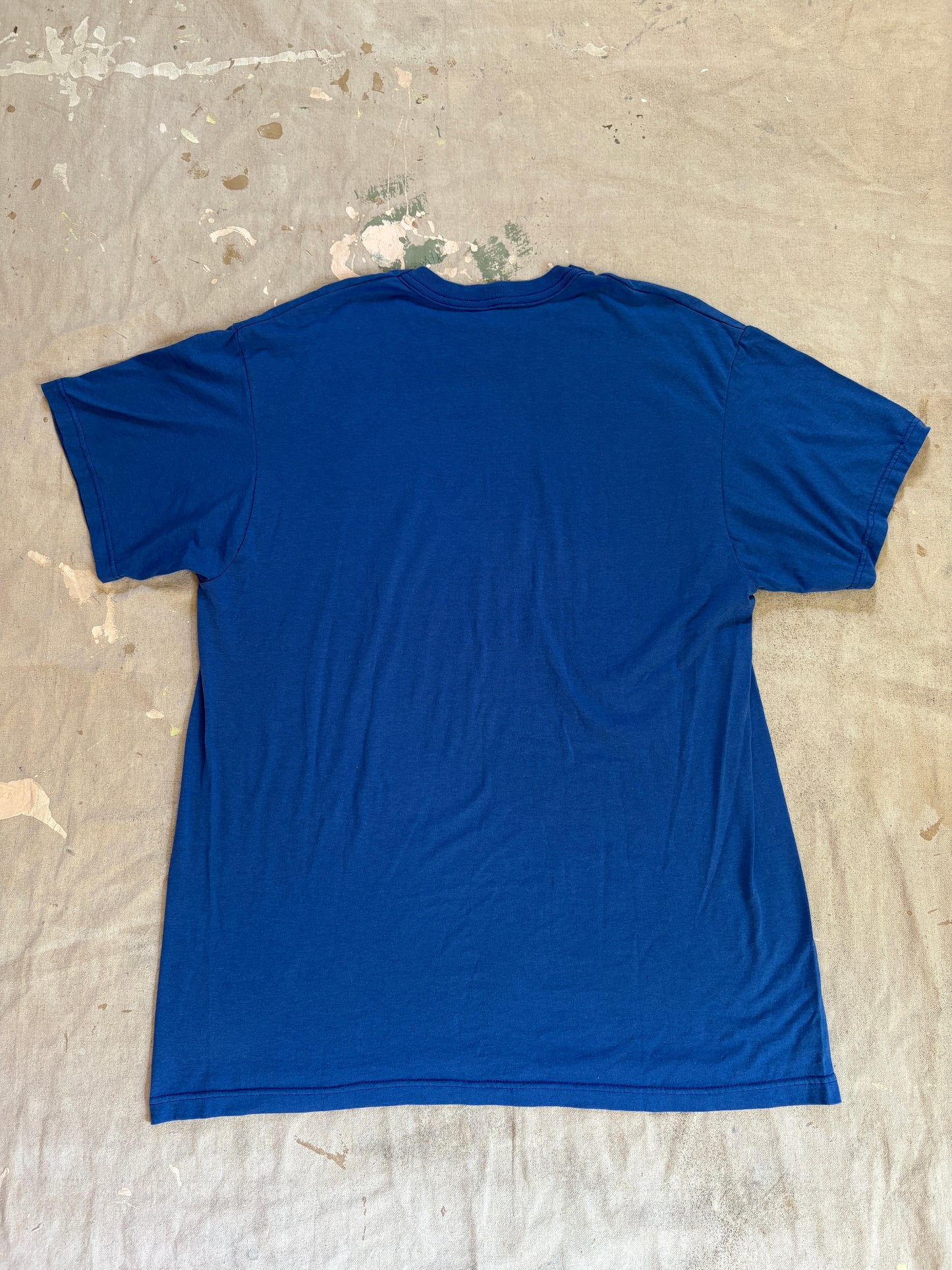 Vintage 90s Blank Blue Pocket Tee
