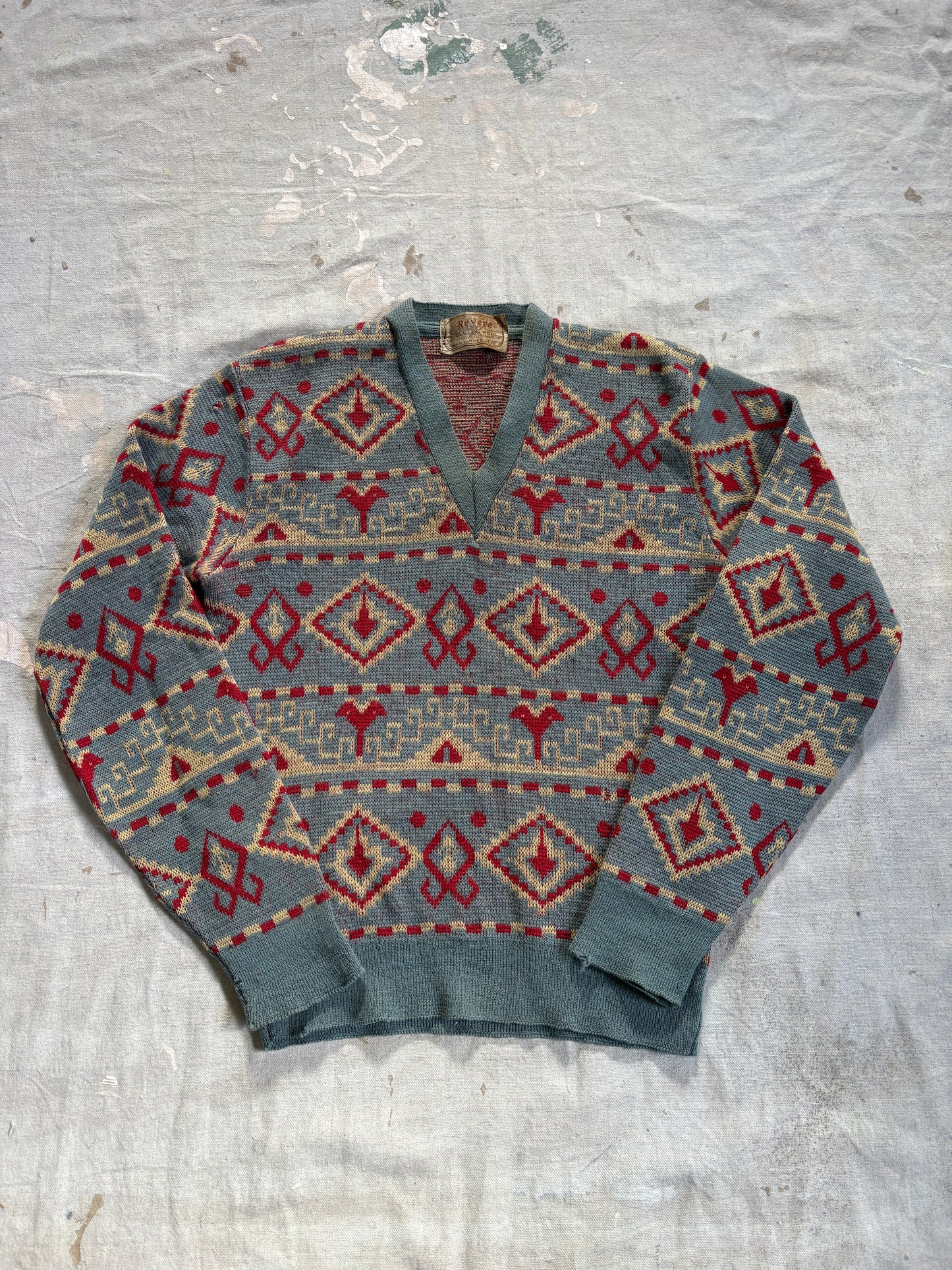 40s/50s Geometric Sweater
