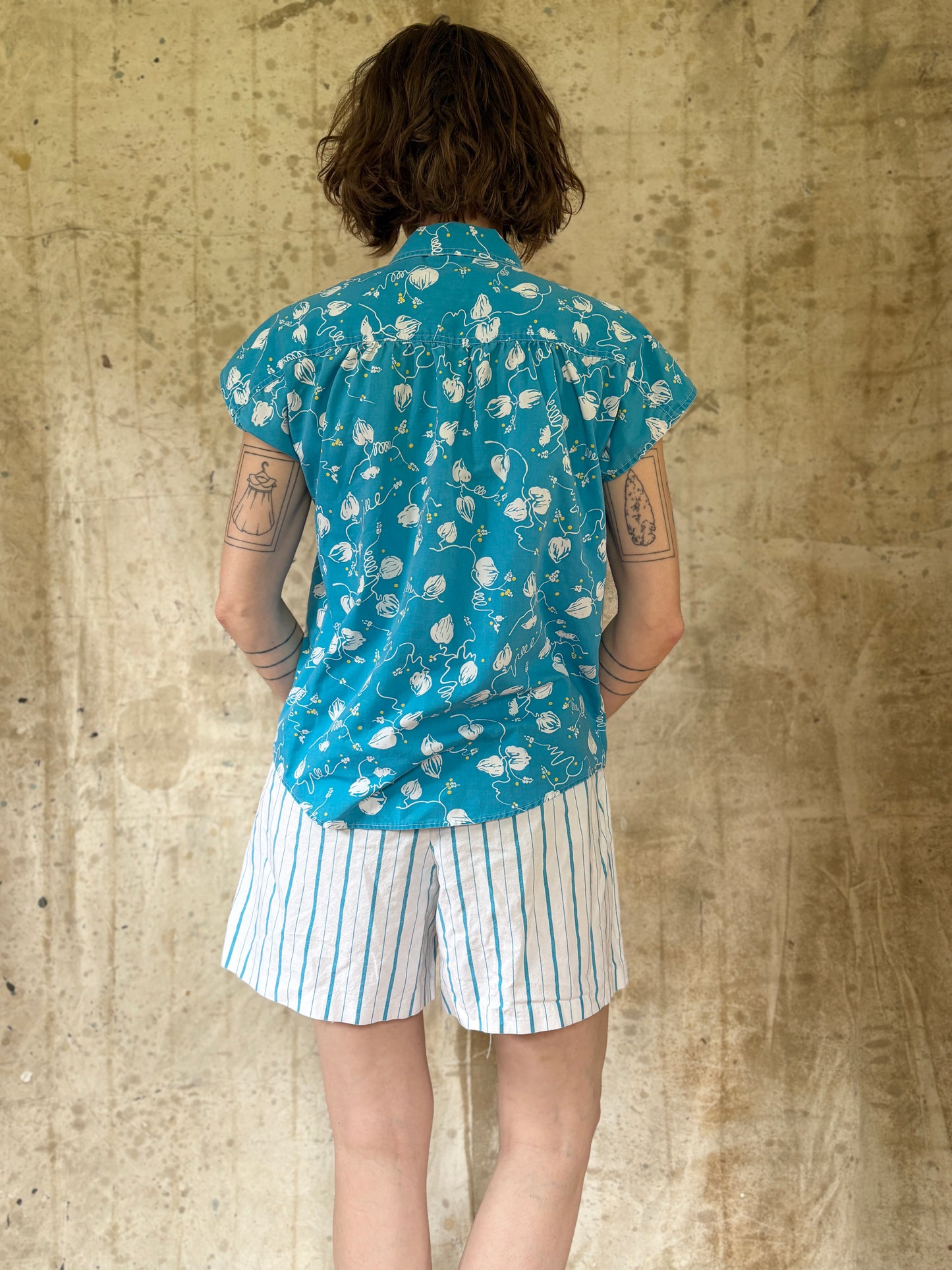 Vintage 90s Floral Hearts Blouse