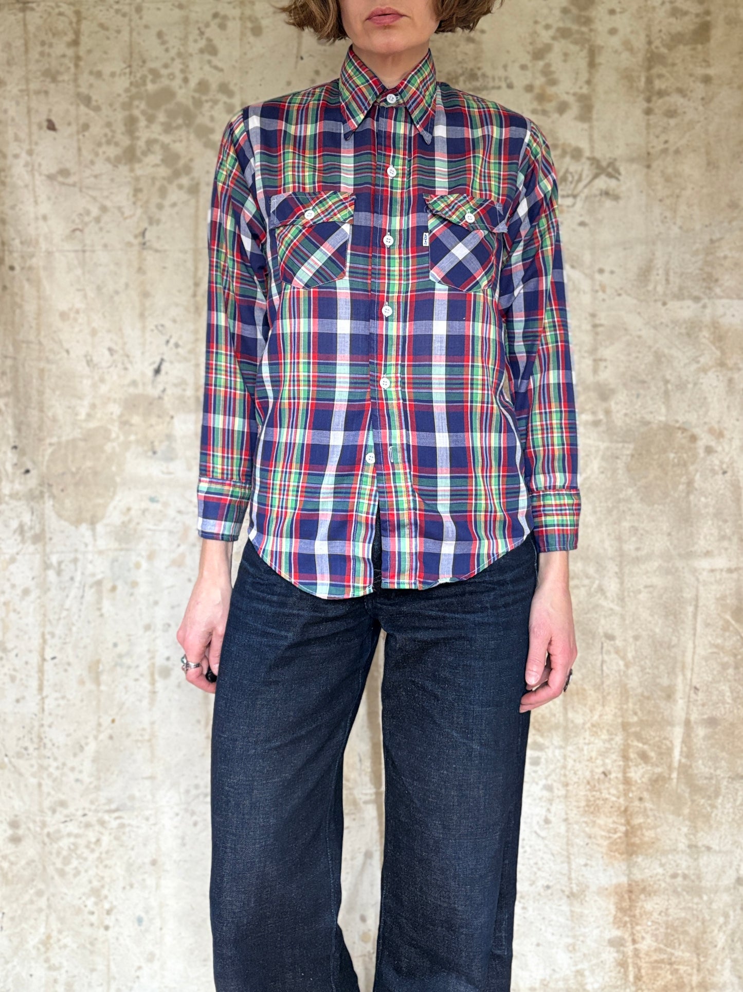 Vintage 80s Levi’s Plaid Button Down Shirt