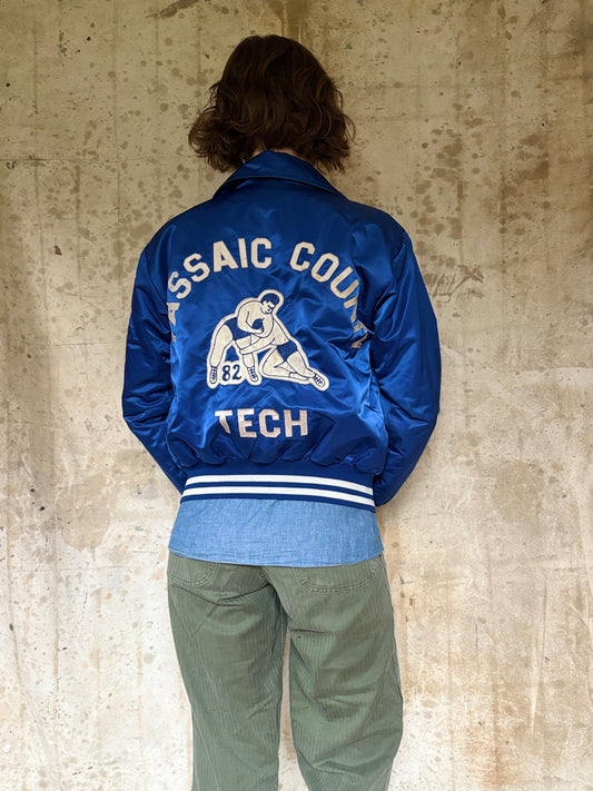 Vintage 80s Pasiac County Tech Wrestling Letterman Jacket