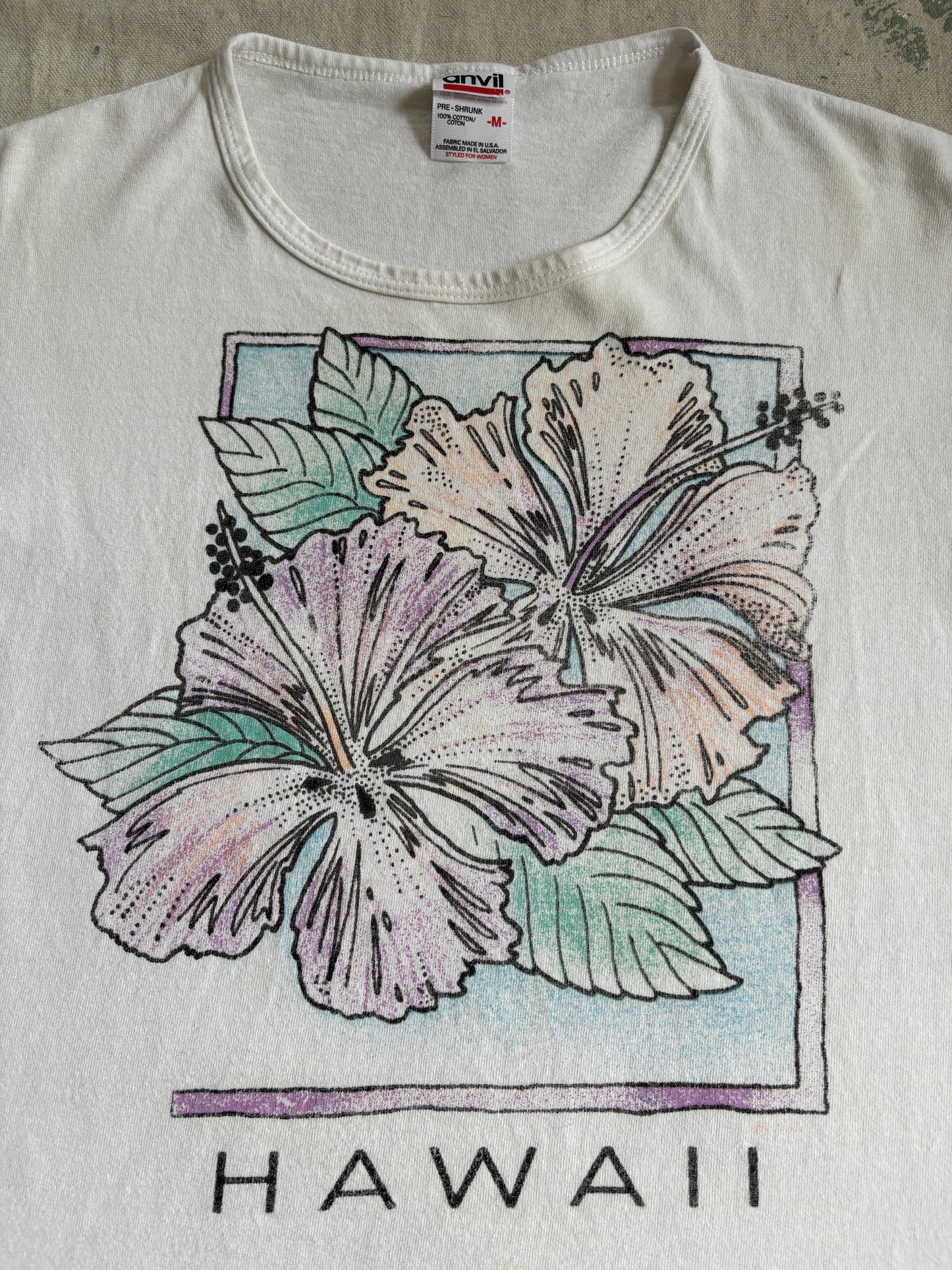 Vintage 90s Hawaii Hibiscus Tee