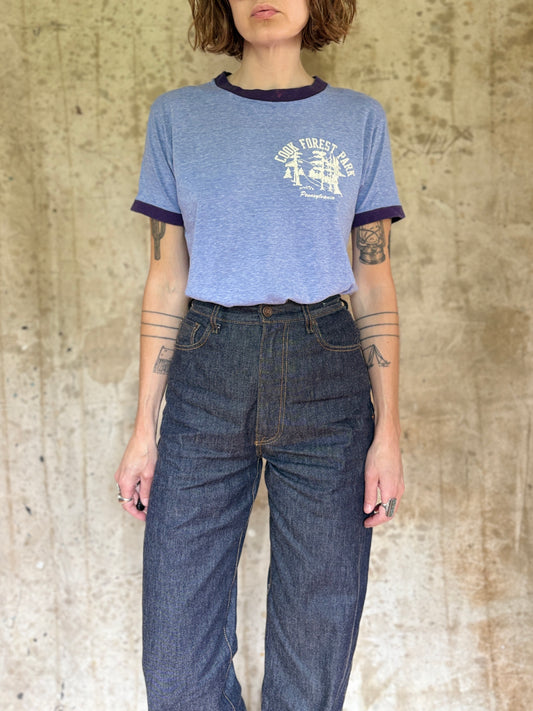 Vintage 70s Flocked Cook Forest Park Tee