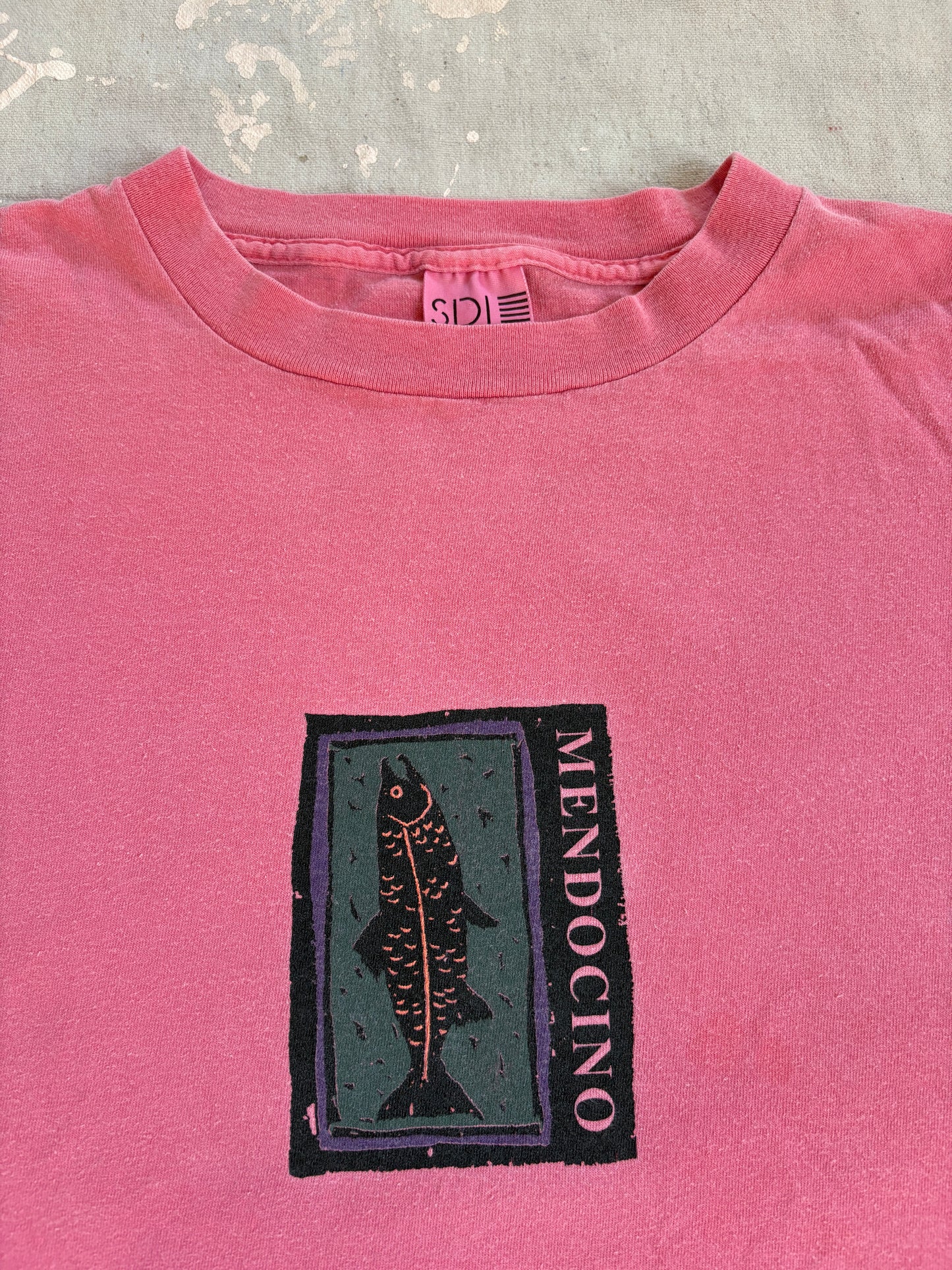 Vintage 90s Mendocino Fish Tee
