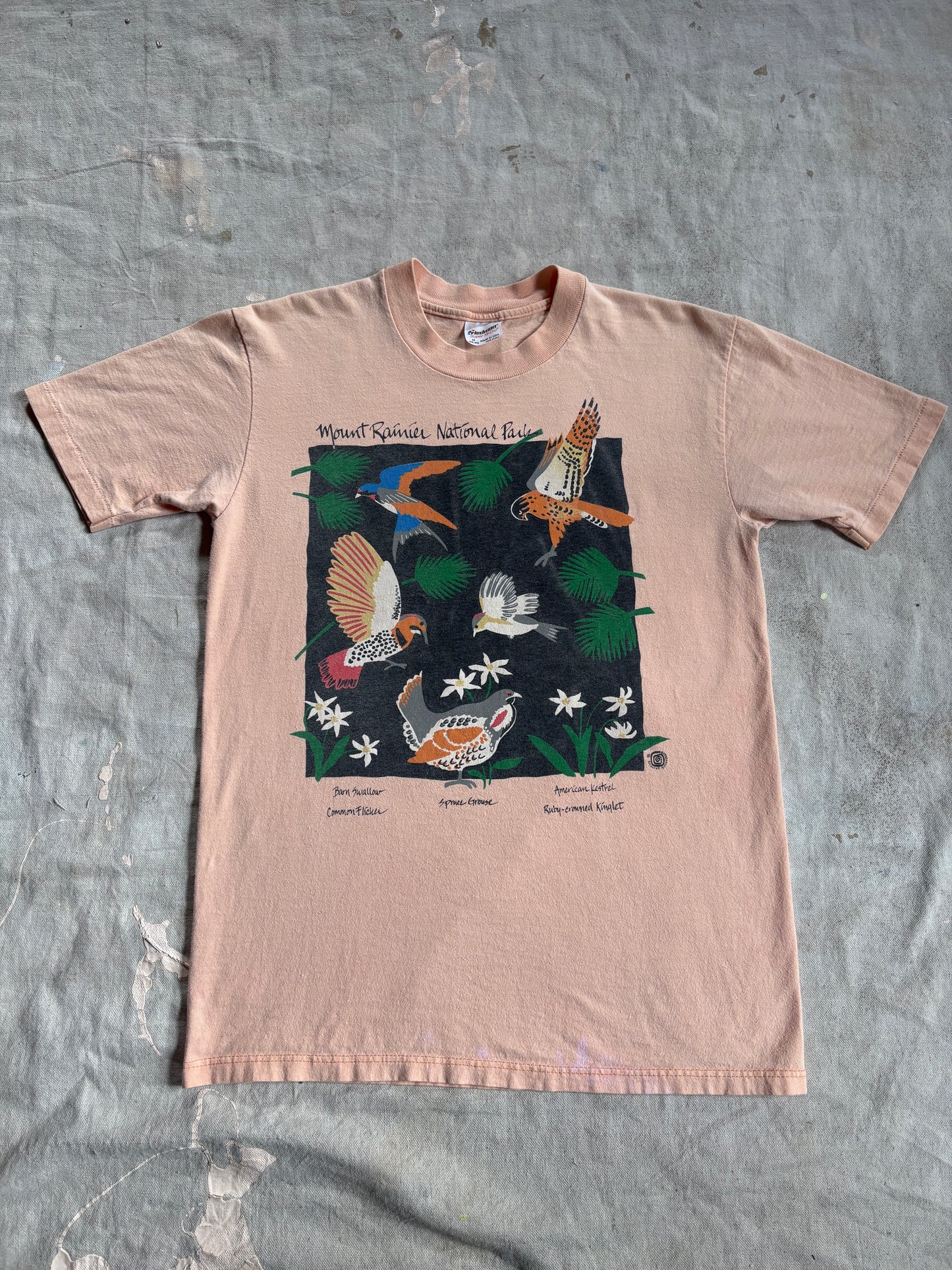 Vintage 80s Mt Rainier National Park Bird Tee