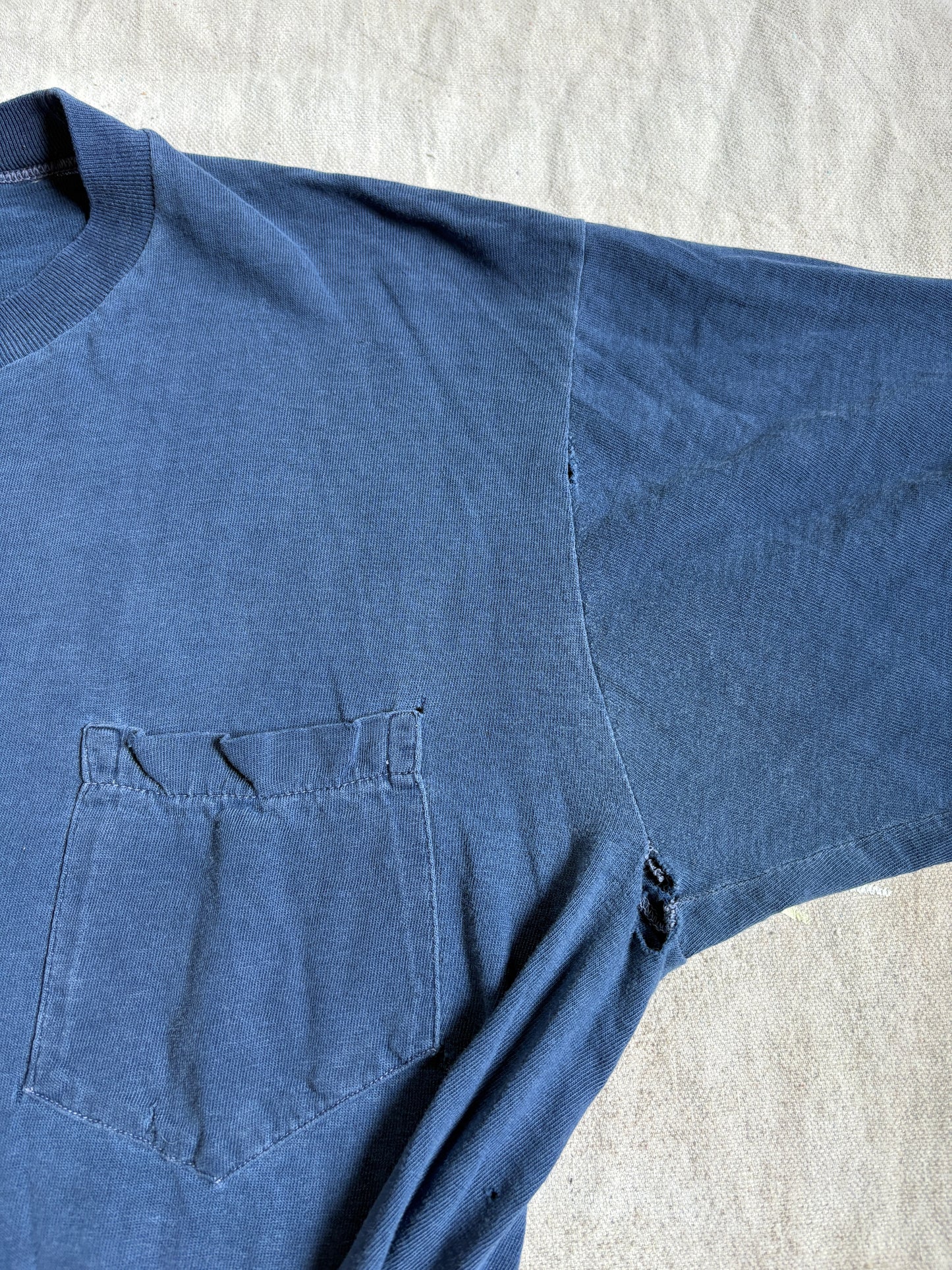 70s Blank Navy Blue Towncraft Pocket Tee