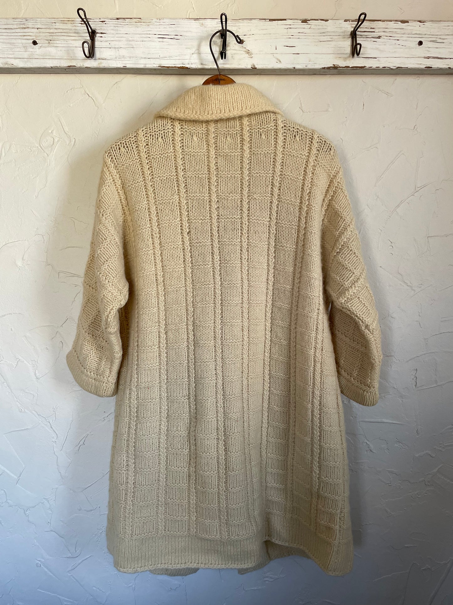 70s Chunky Knit Duster Sweater