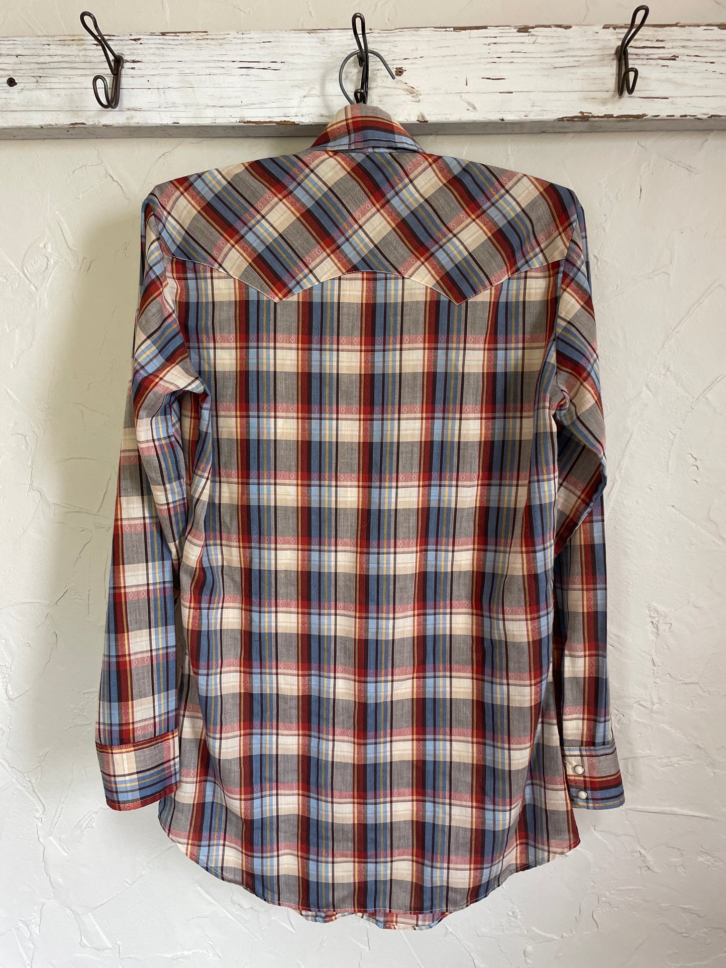 80s Levi’s Pearl Snap Plaid Western Shirt