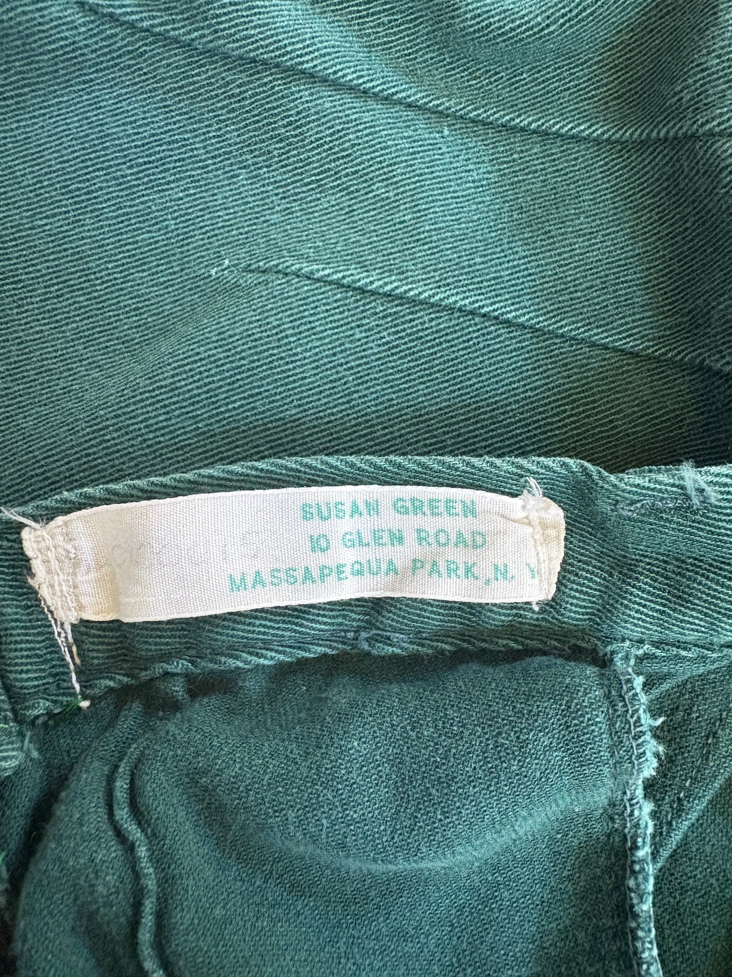 Vintage 50s/60s Green Girl Scout Side Zip Shorts
