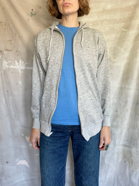 80s Blank Heather Grey Hoodie