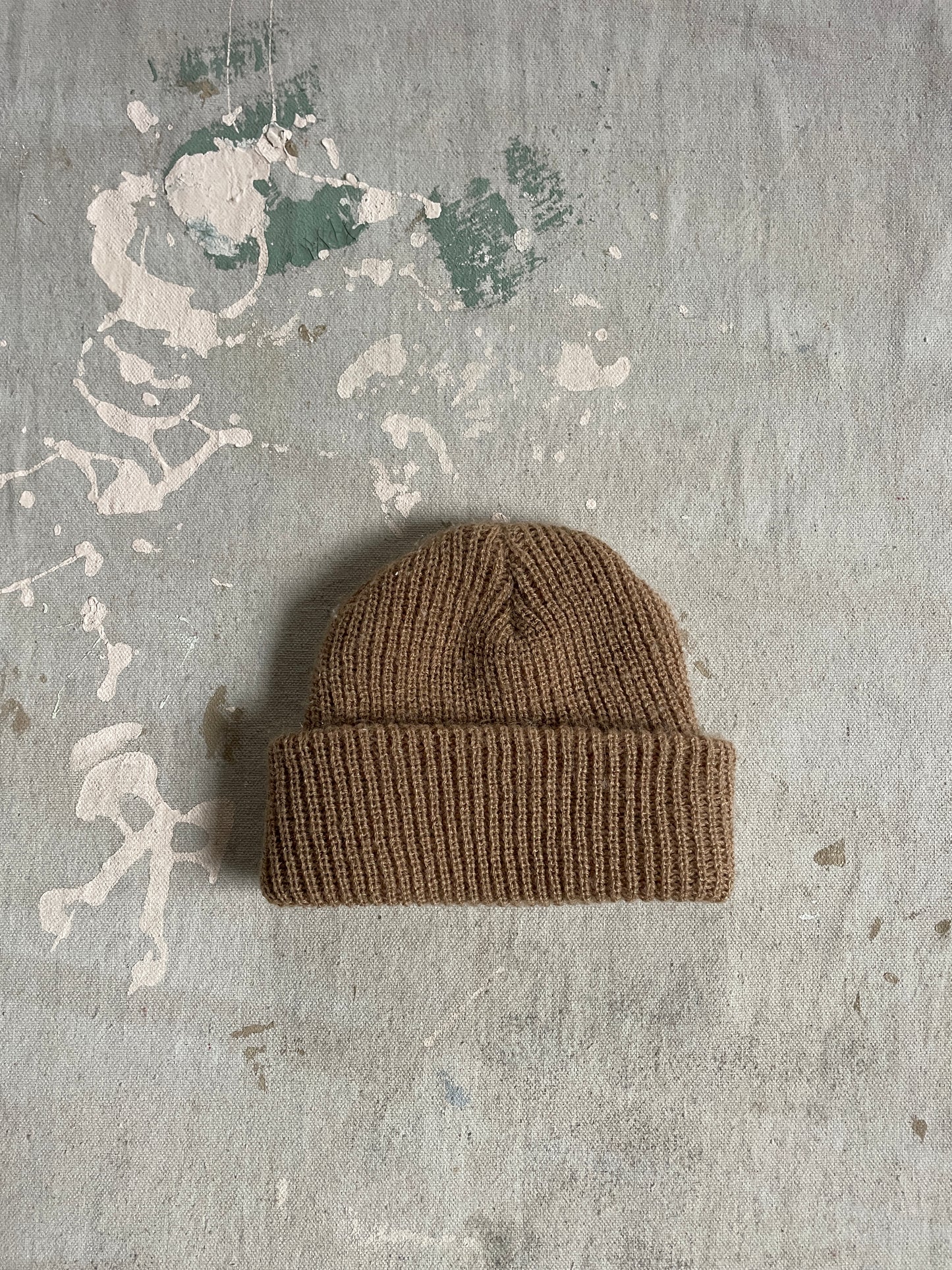 90s Tan Knit Beanie