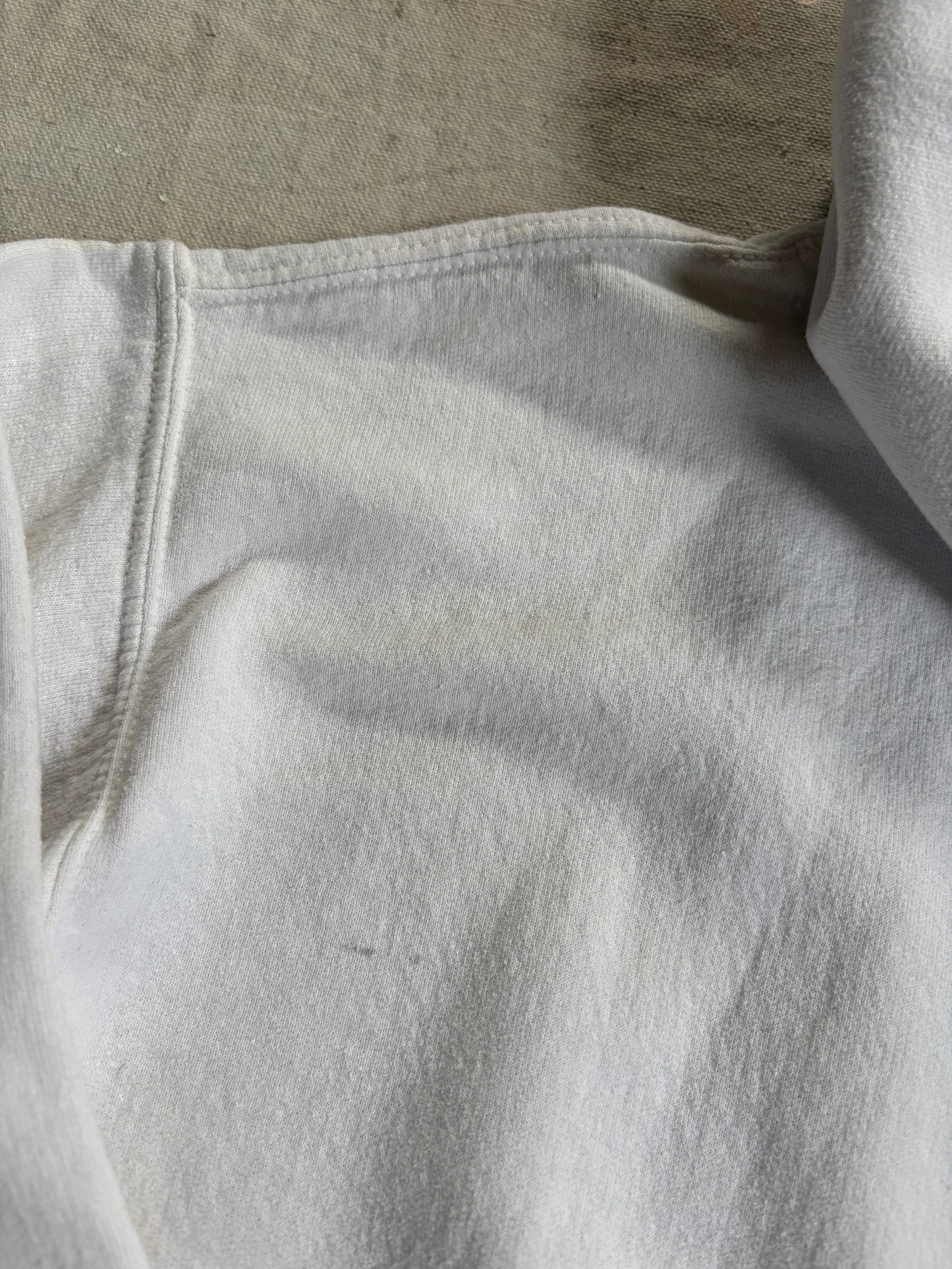 80s/90s Blank White Hoodie Sweatshirt
