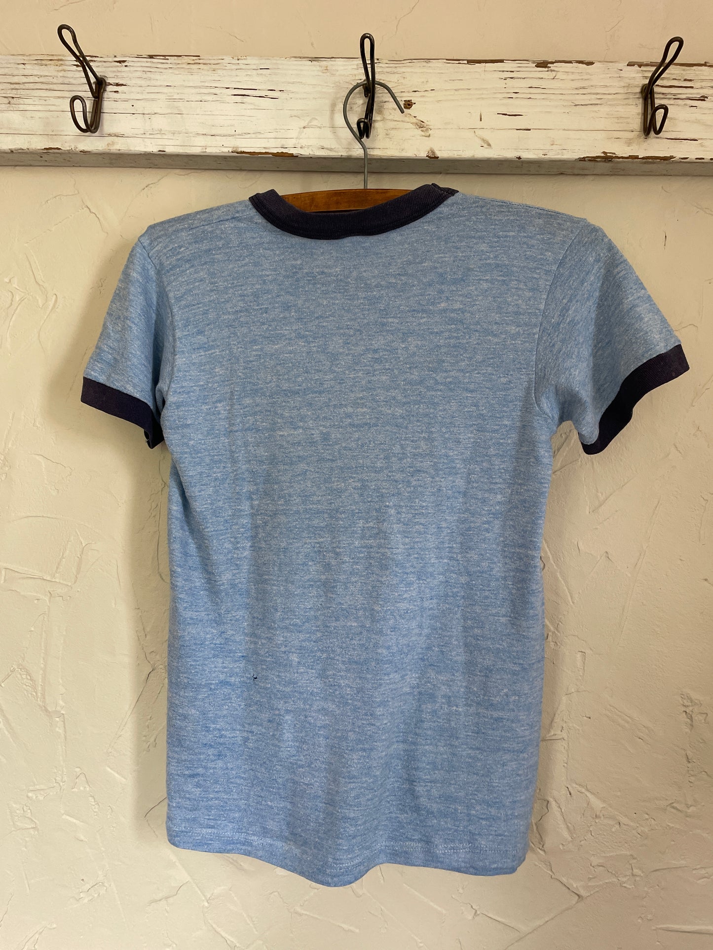 80s Blank Blue Ringer Tee