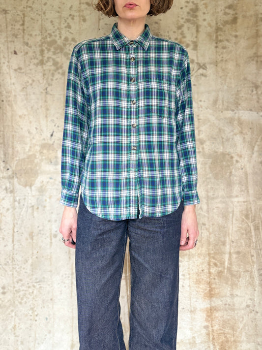 Vintage 90s Plaid Cotton Flannel
