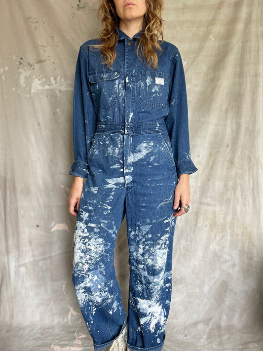 80s Big Mac Paint Splatter Denim Coveralls