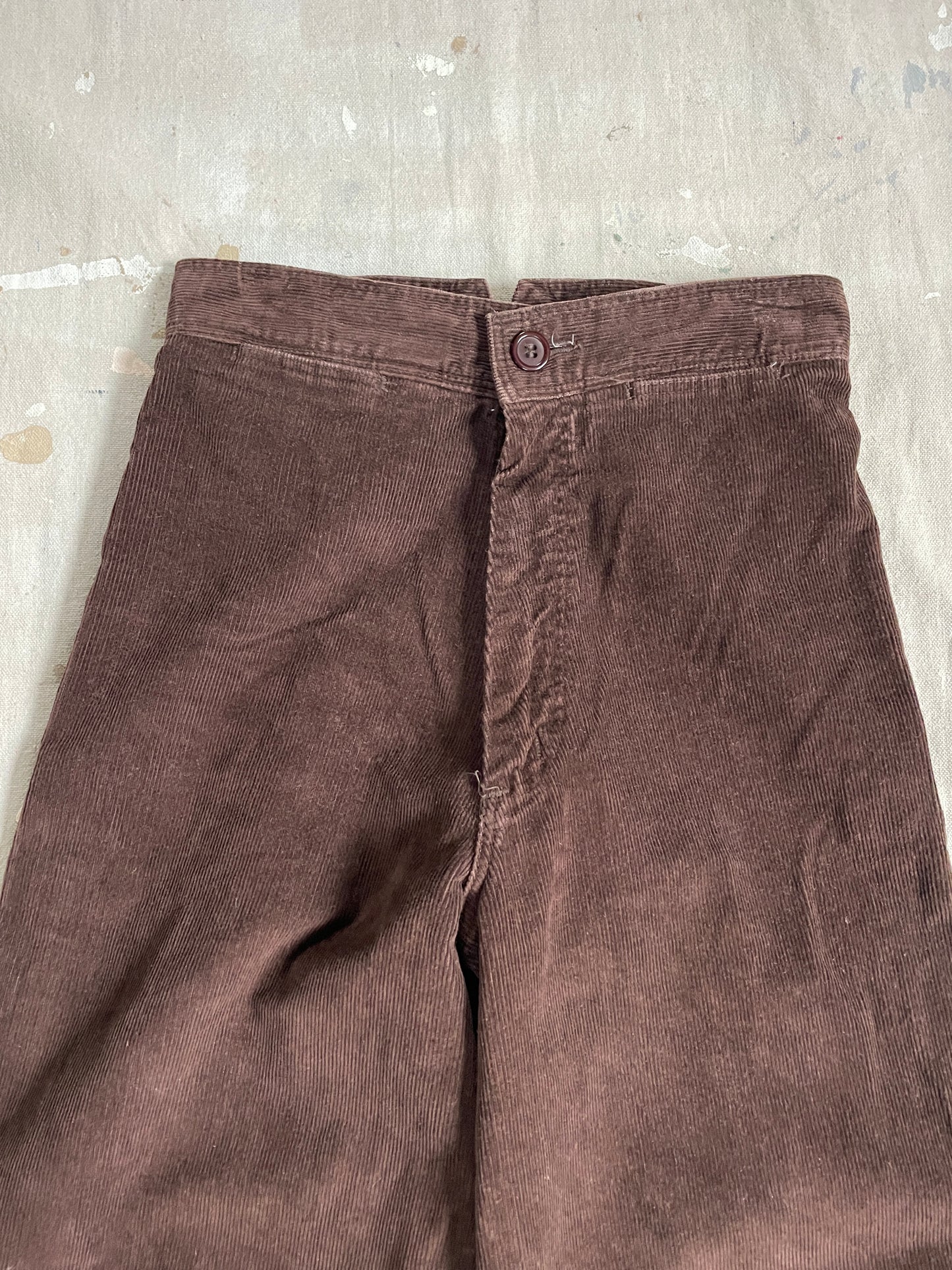 70s Wrangler Brown Wide Leg Corduroy Pants