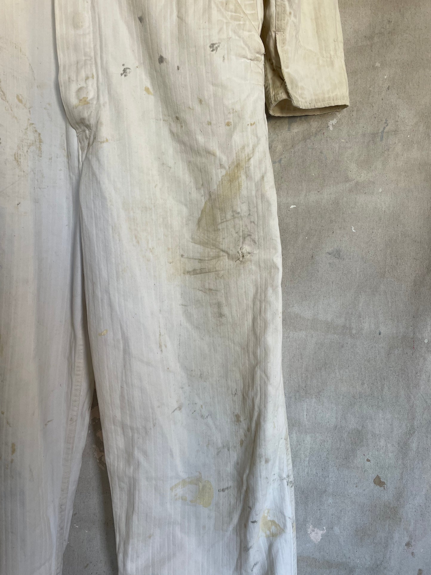 70s White HBT Coveralls