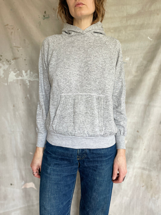 70s/80s Blank Heather Grey Hoodie Sweatshirt