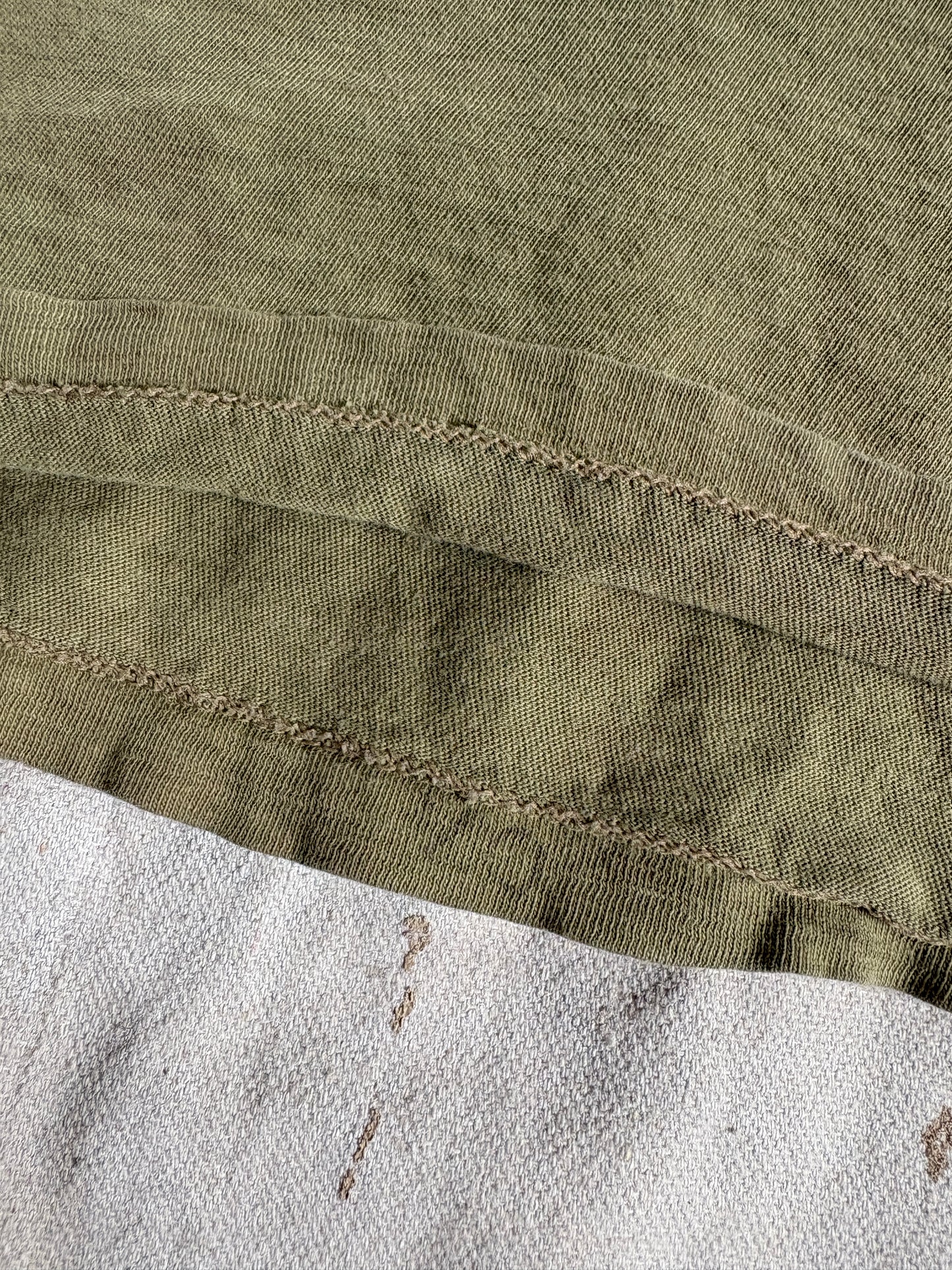 80s Blank Green Brown Military Tee