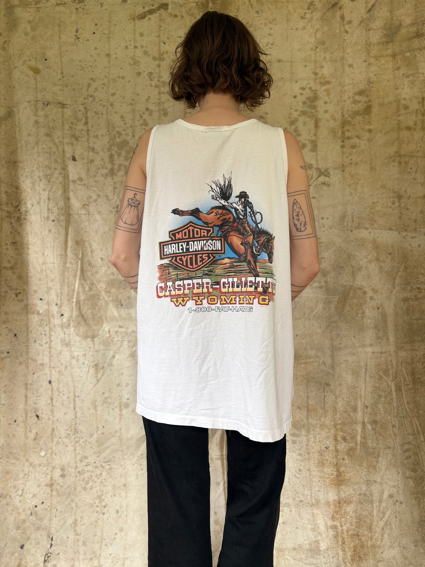 Vintage 90s/2000s Casper-Gillette Wyoming Harley Davidson Tank Top