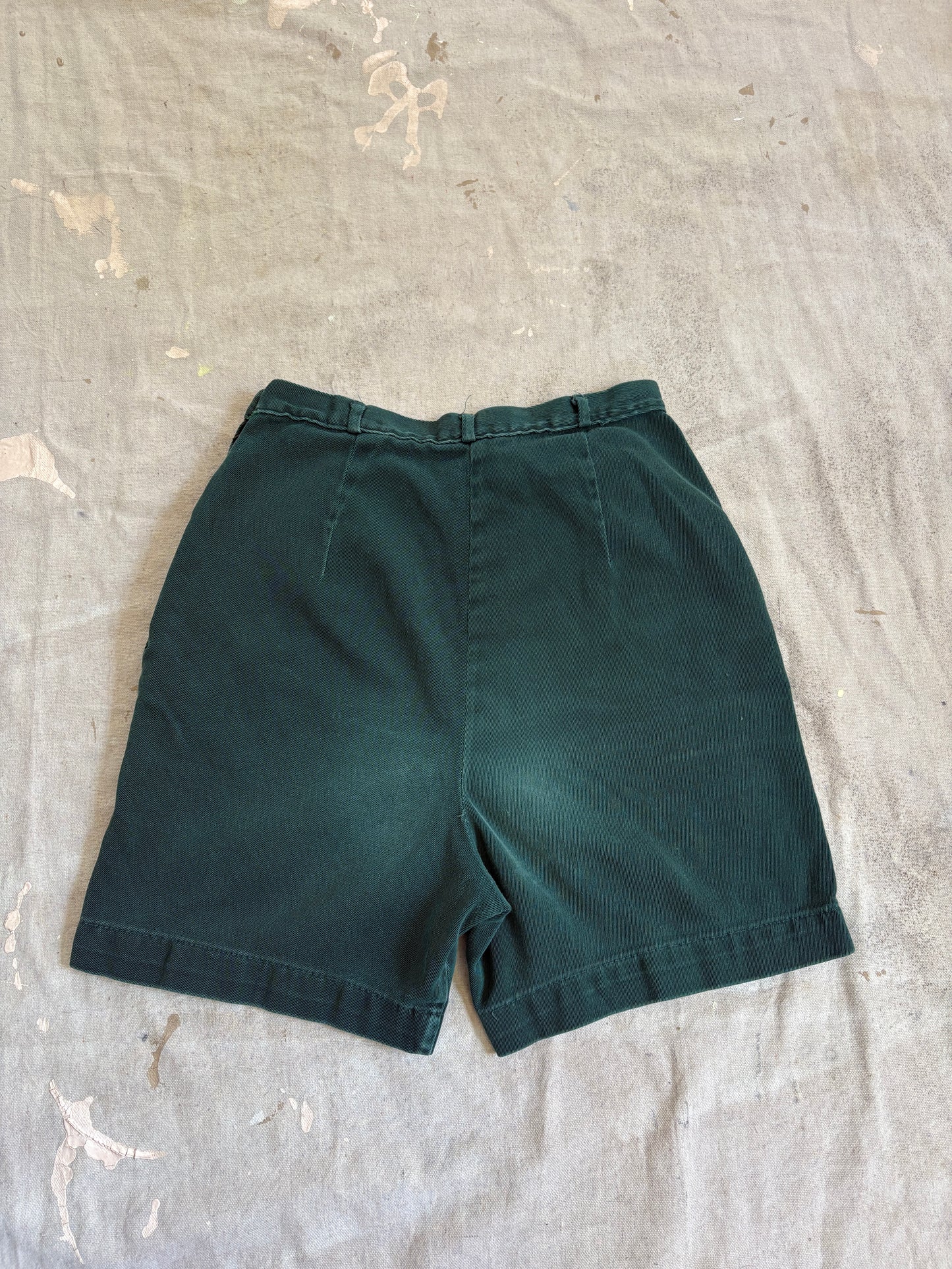 Vintage 50s/60s Green Girl Scout Side Zip Shorts