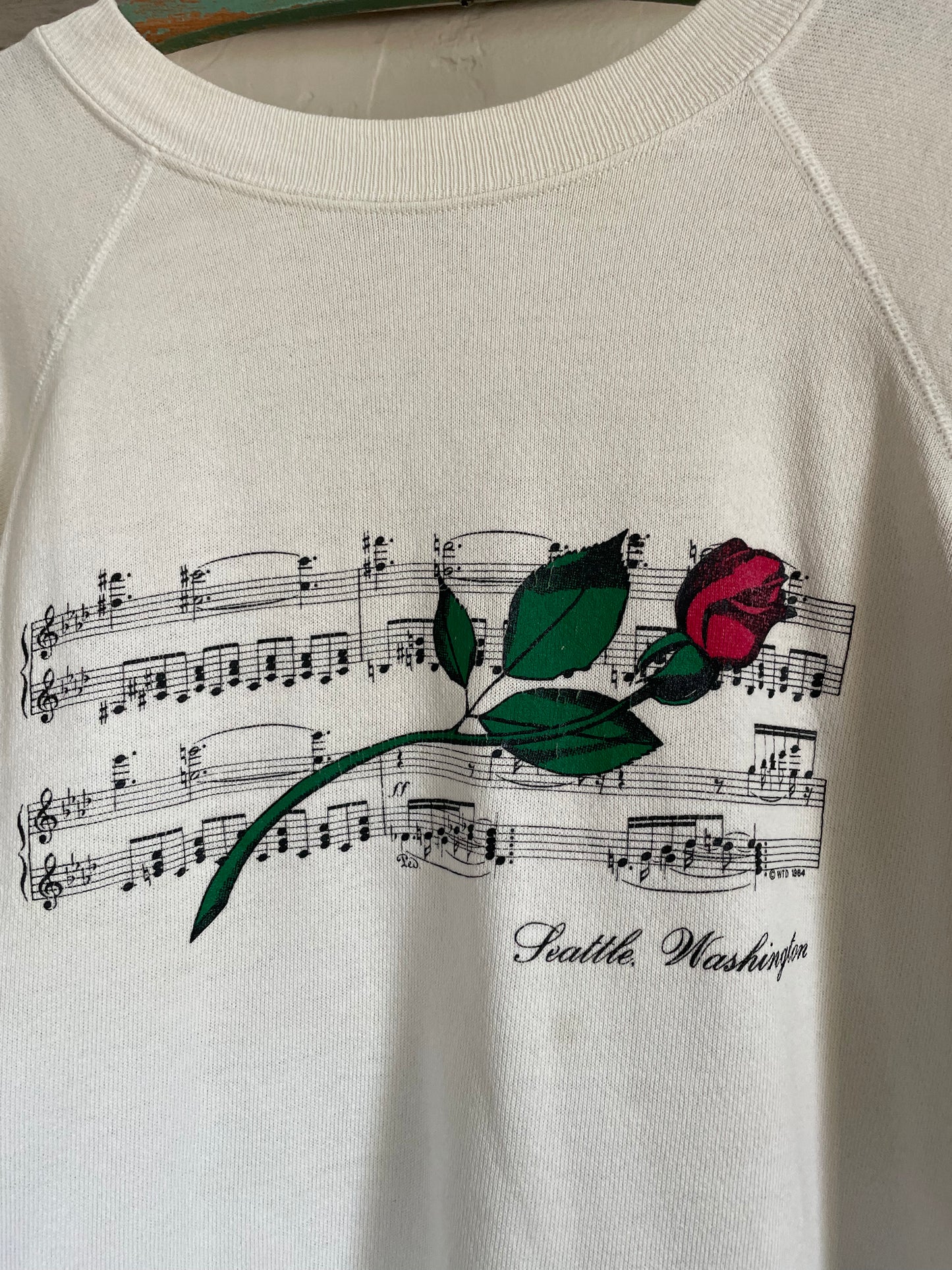 80s Seattle Washington Music Note Sweatshirt