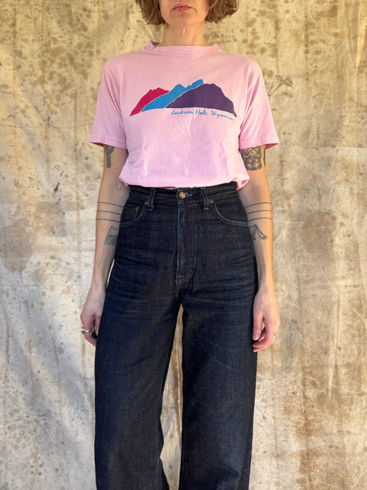Vintage 80s Jackson Hole Wyoming Mountains Tee