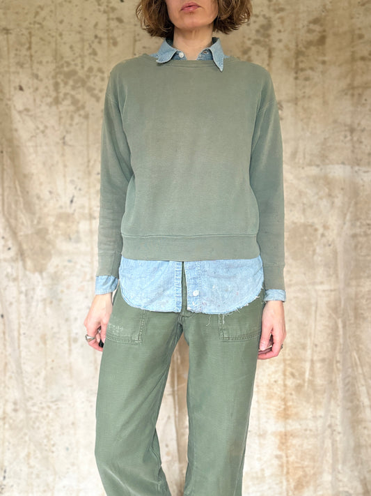 Vintage 60s Blank Green Sweatshirt