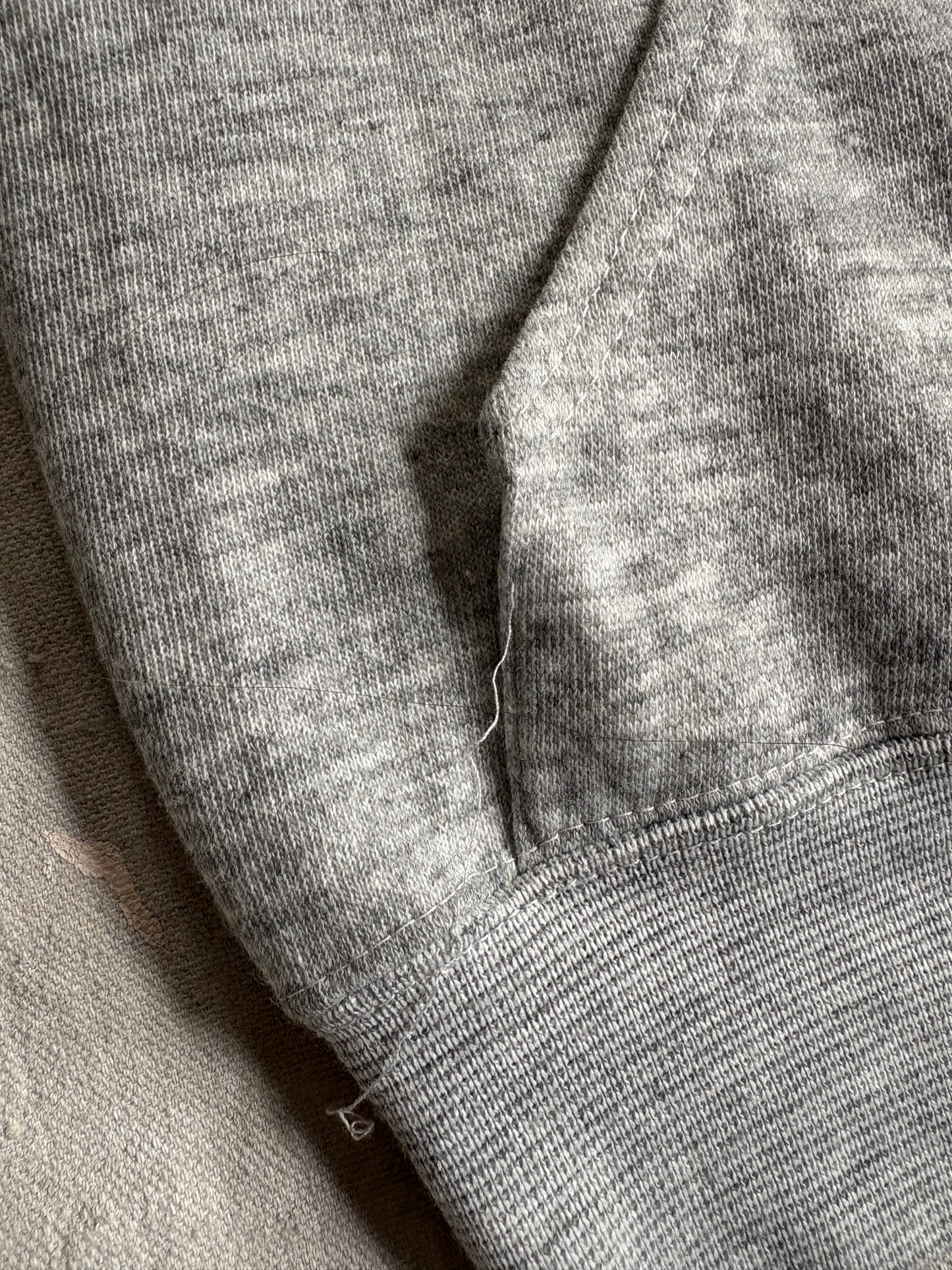 Vintage 80s Blank Grey Zip Hoodie