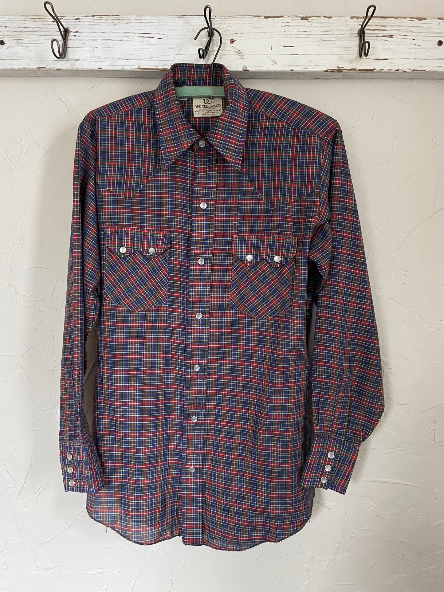 80s Plaid Pearl Snap Western Shirt