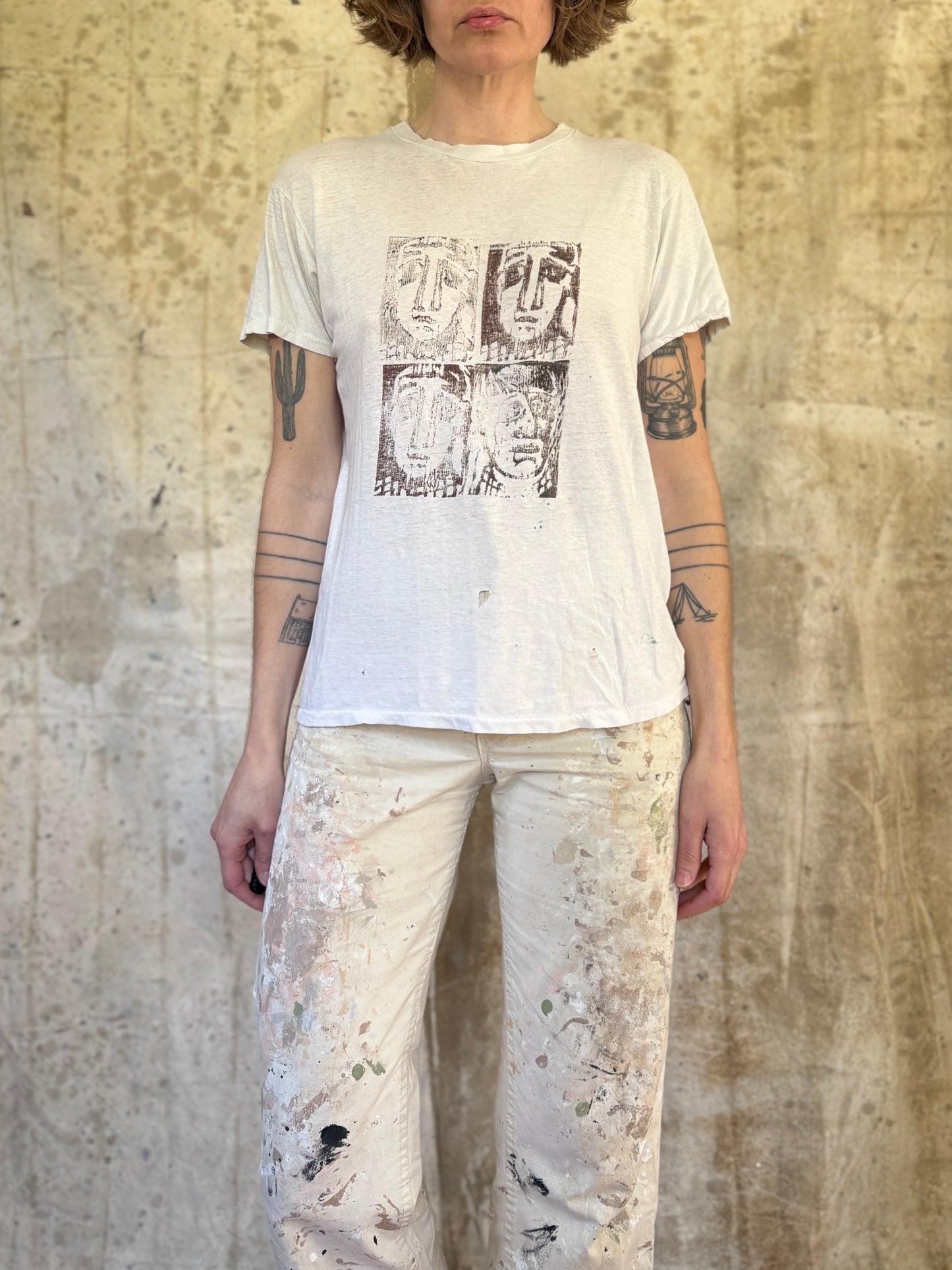 Vintage 80s Faces Art Tee