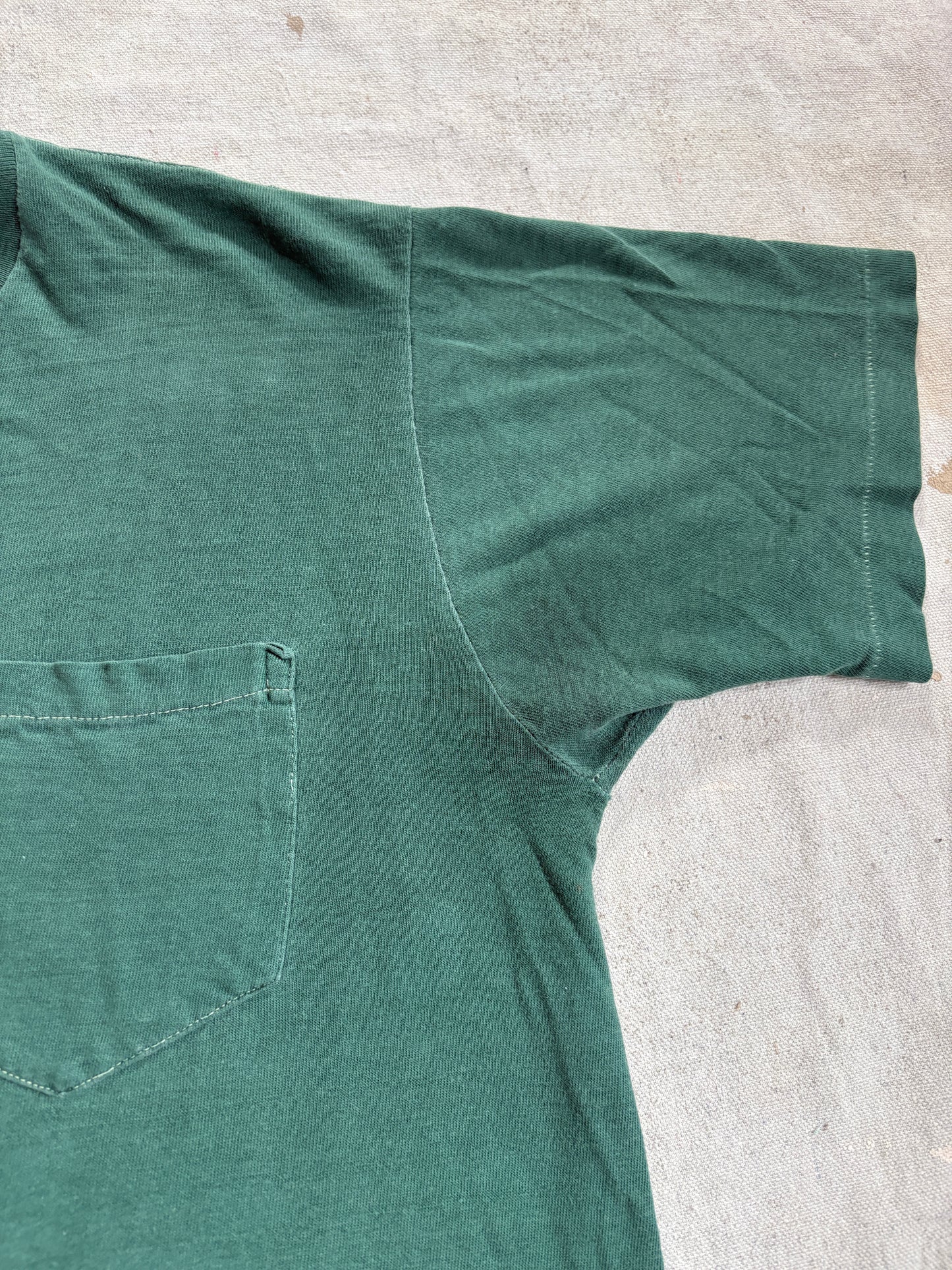 Vintage 60s Towncraft Blank Green Pocket Tee