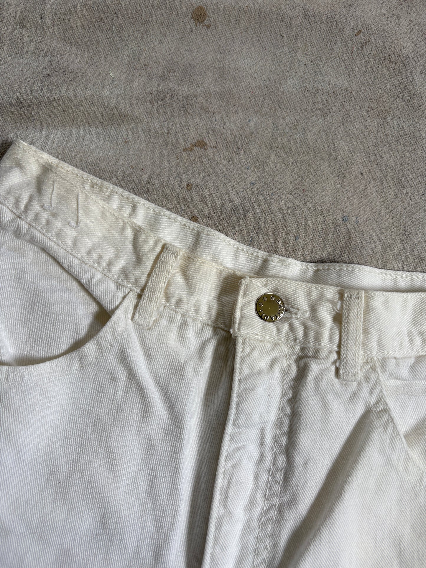 Vintage 80s Brittania White Jeans